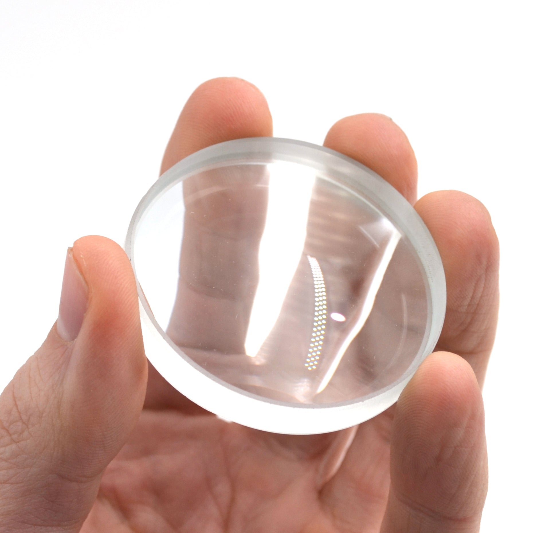 High Optical Purity Double Concave Glass Lens, 50mm Diameter