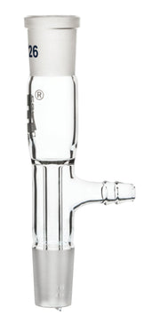 Straight Receiver Adapter with Cone, 29/32 Socket and 29/32 Cone, Borosilicate Glass