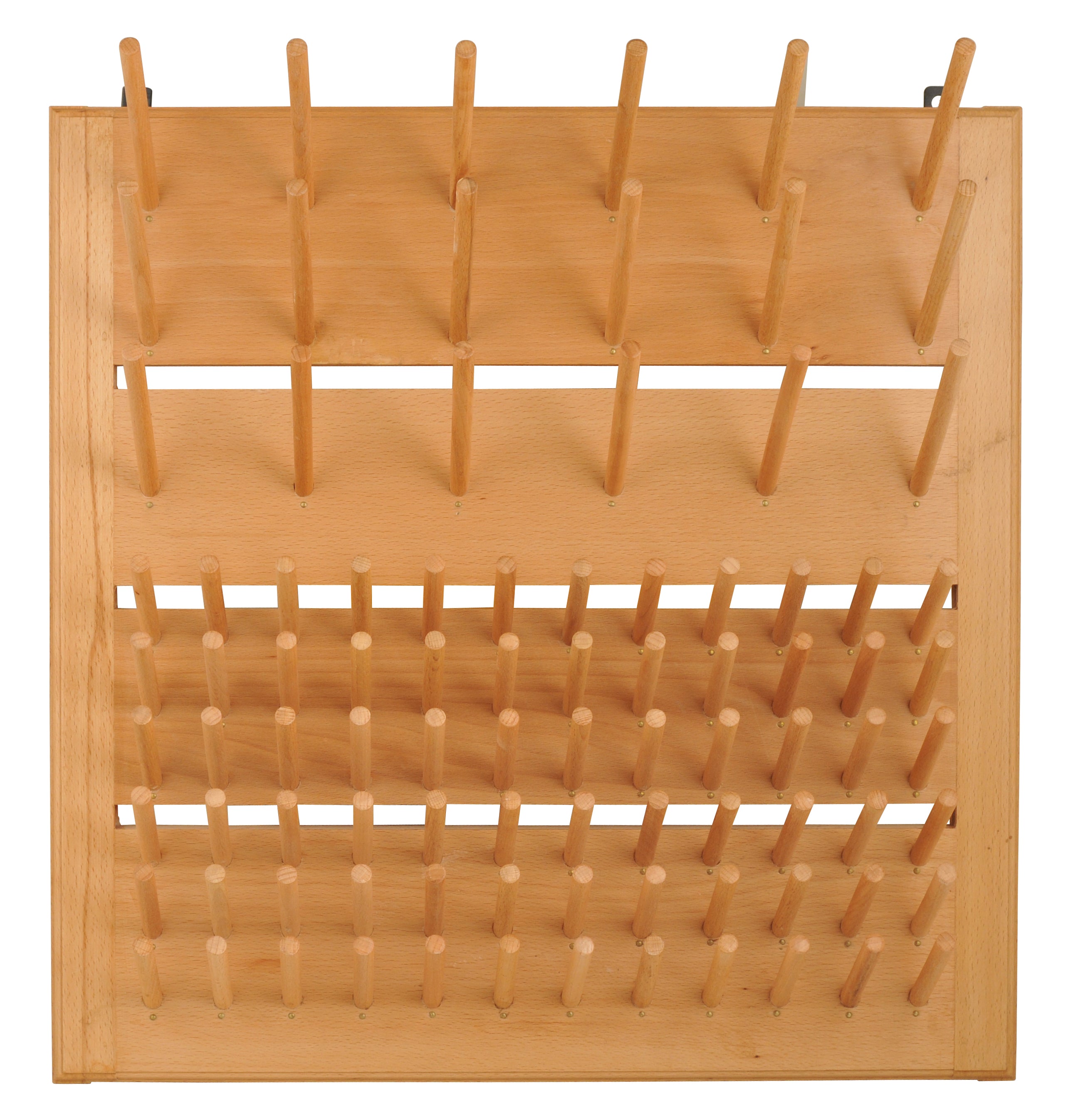 Wooden Mountable Draining Rack for 90 Pieces of Labware, 20 x 20"
