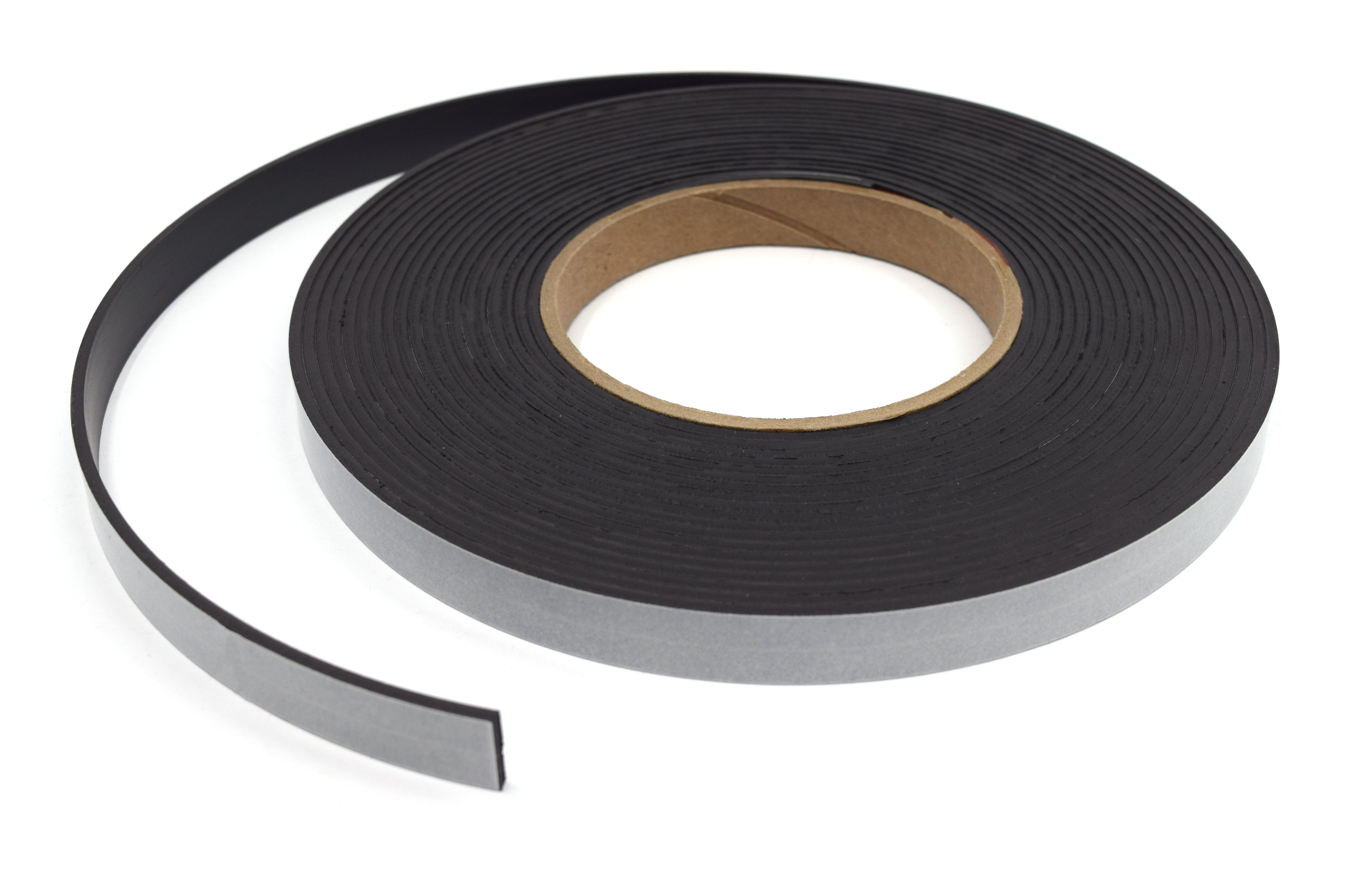 Flexible Adhesive Rubber Magnetic Tape, 0.5" Wide