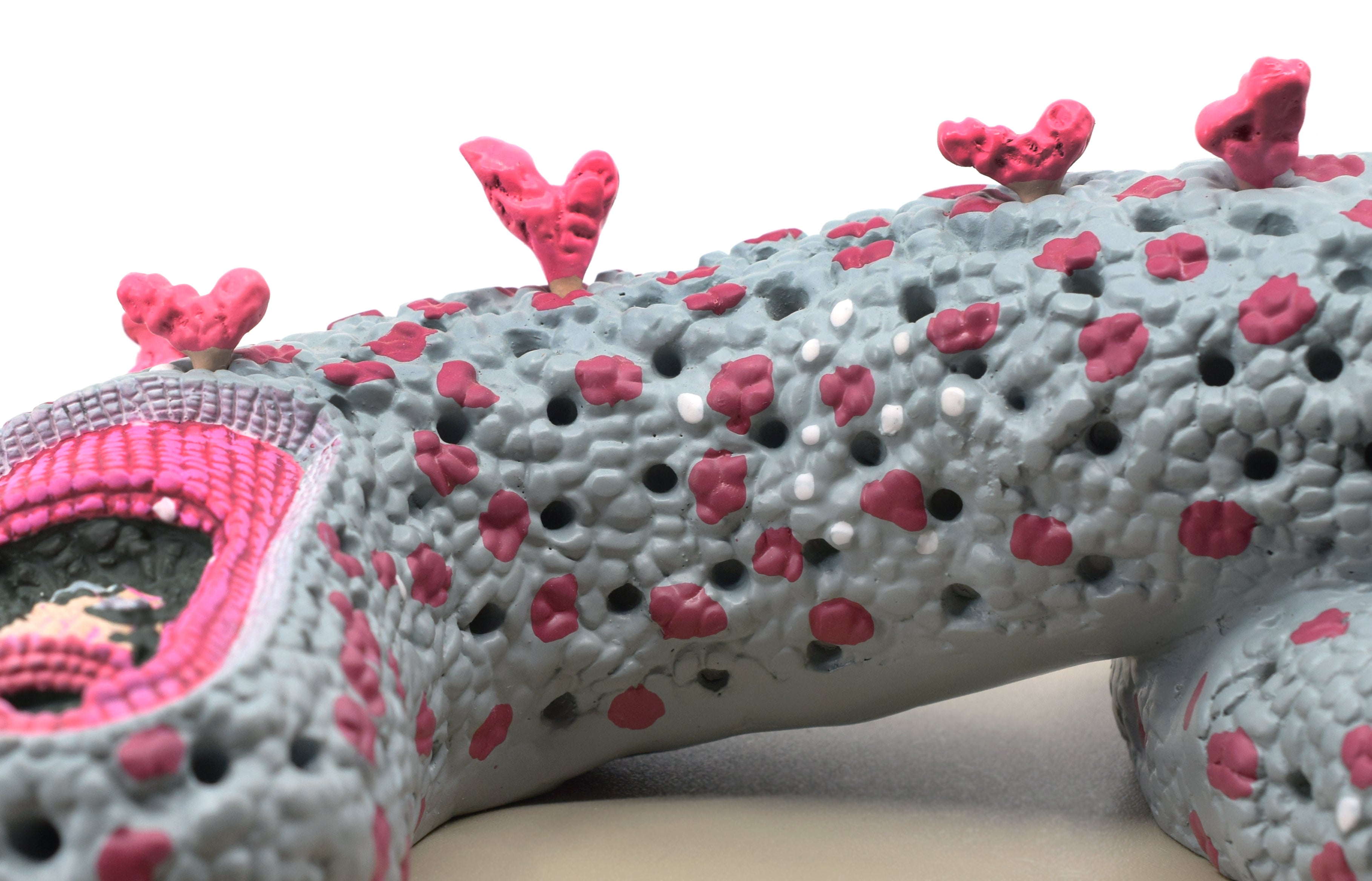Hand-Painted 3D Ebola Virus Sectional Anatomical Model on Base, 100000x Magnification, 16 x 12 inch