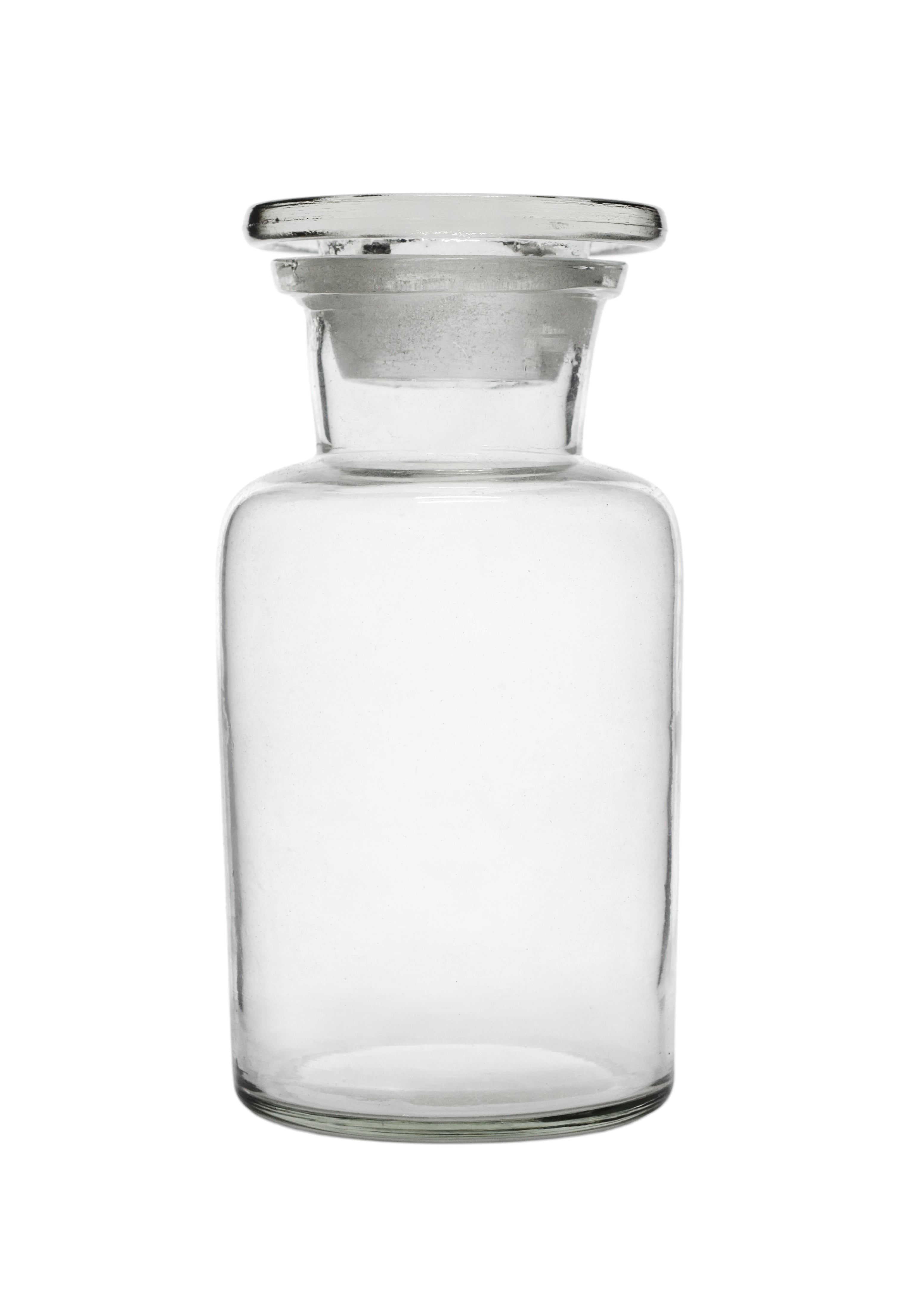 Wide Neck Soda Lime Glass Reagent Bottle with Glass Stopper