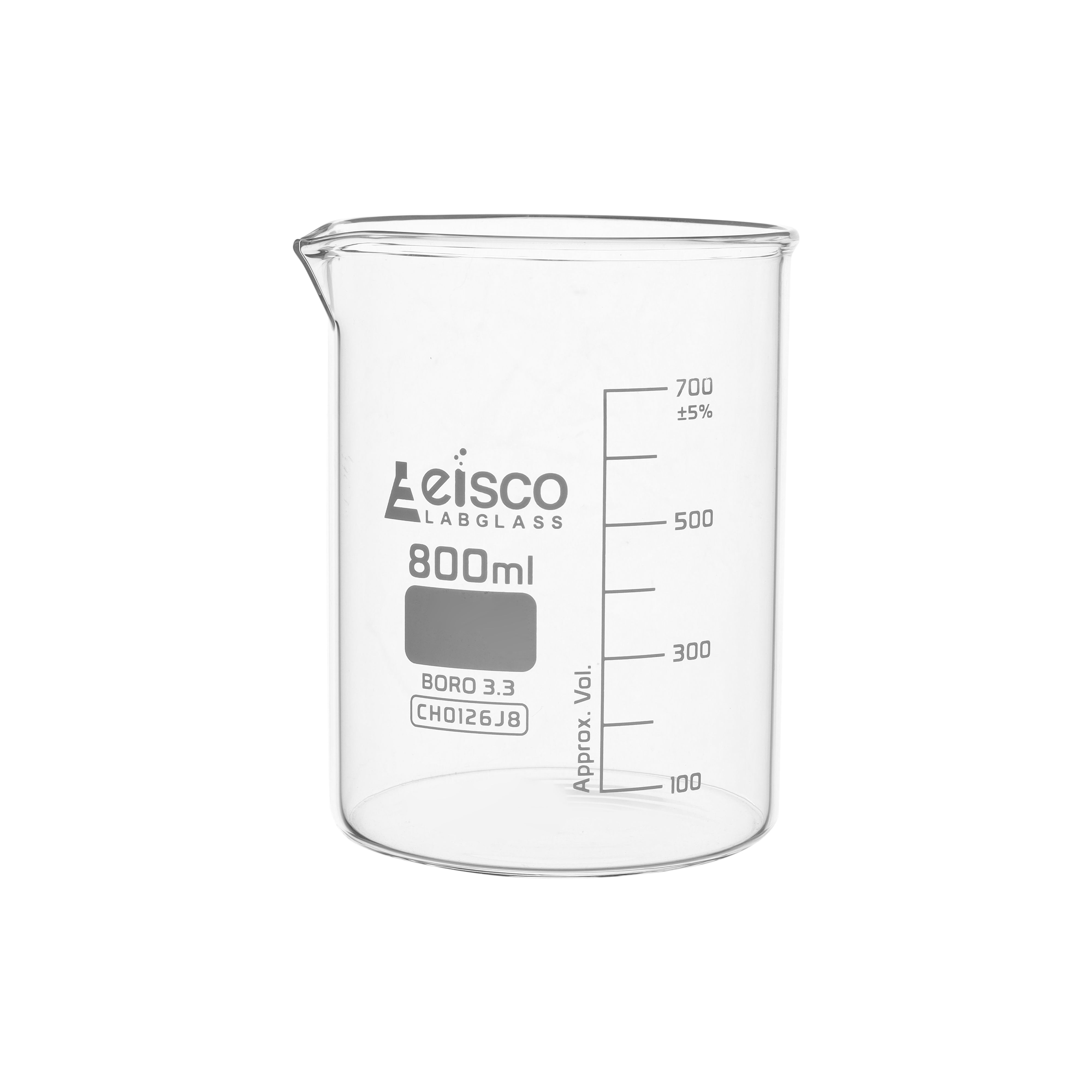Low Form Borosilicate Glass Beaker with Spout
