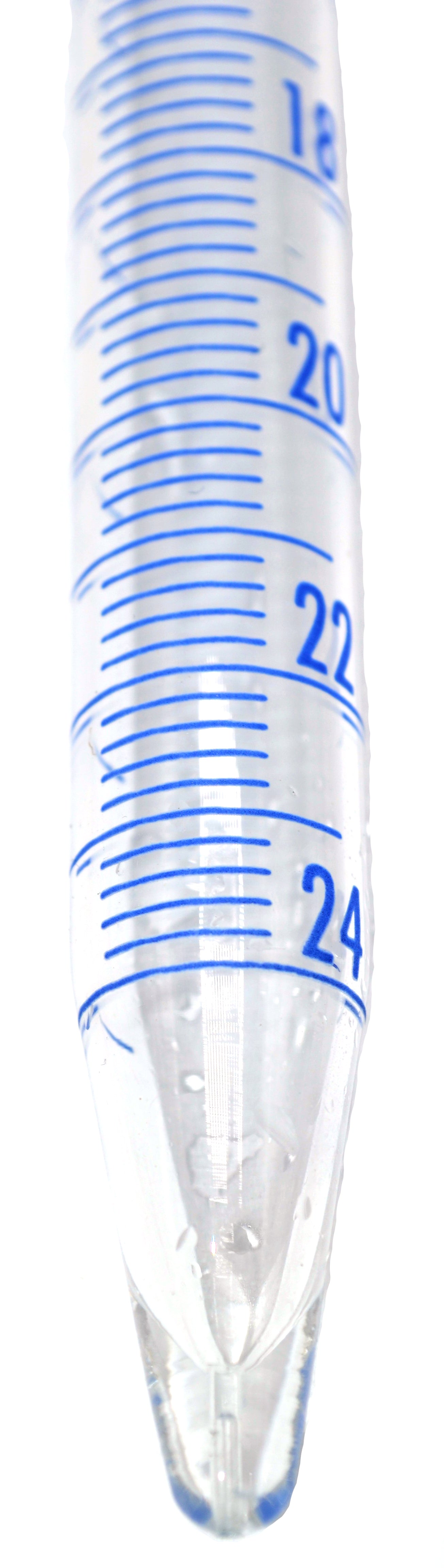 Class A Serological Pipette and One-Hand Pump Set, 25mL, White Graduations, Borosilicate Glass
