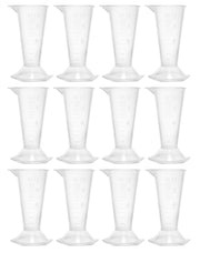 Translucent Polypropylene Conical Measure with Raised Graduations, 12-Pack