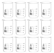 Low Form Borosilicate Glass Beaker with Spout, 12-Pack