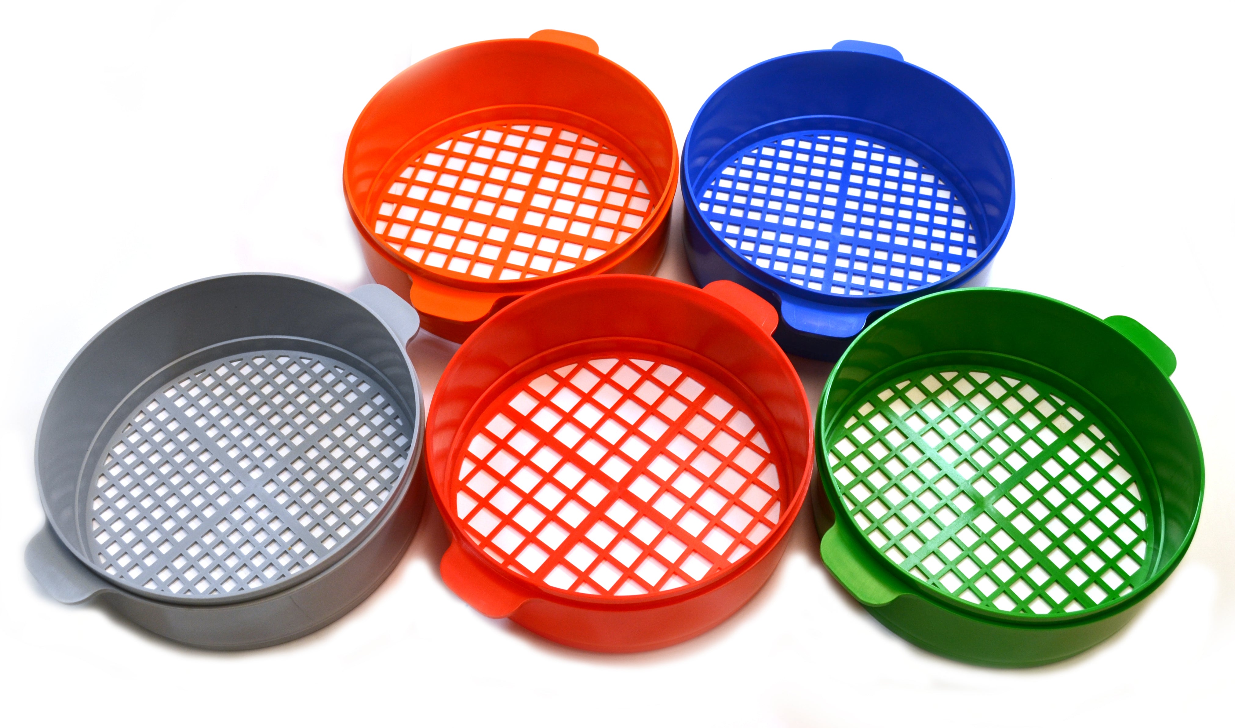 Plastic Stackable Sifter Set, 8", 5-Pack