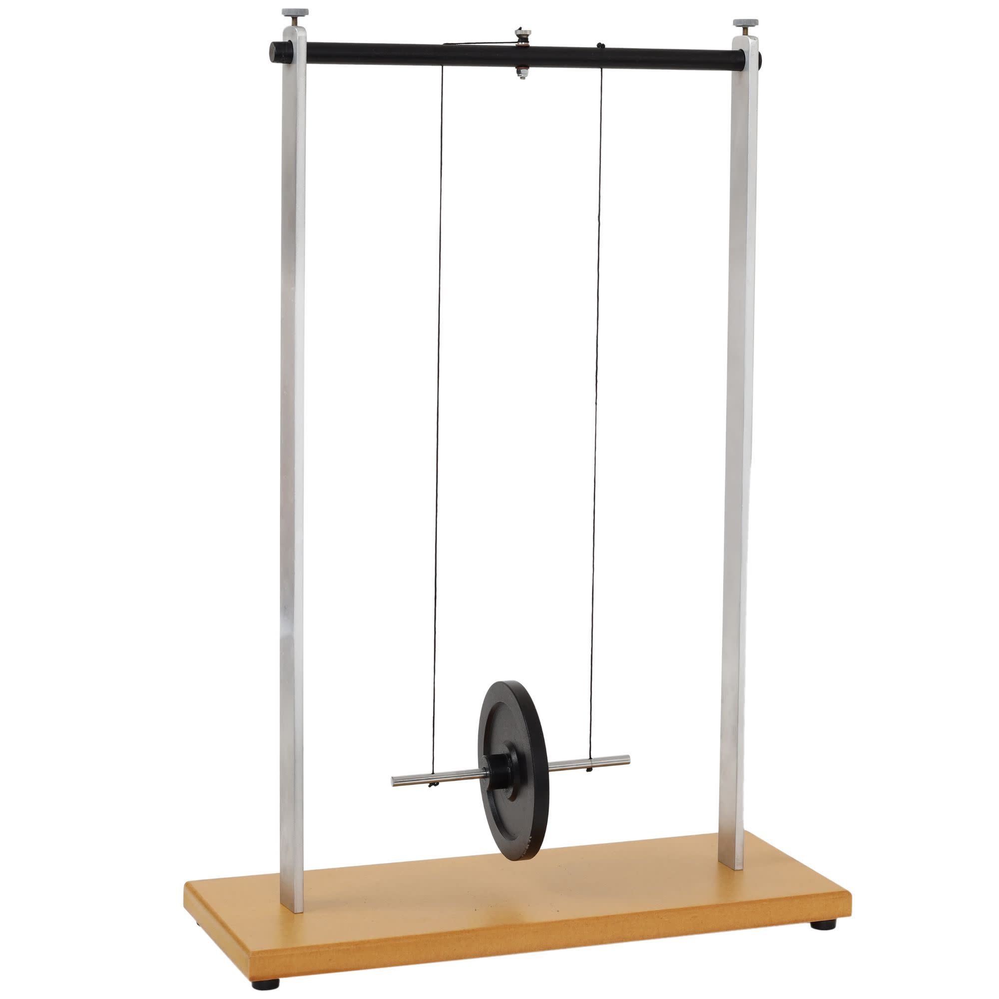 Maxwell Apparatus on Wooden Stand with Metal Flywheel