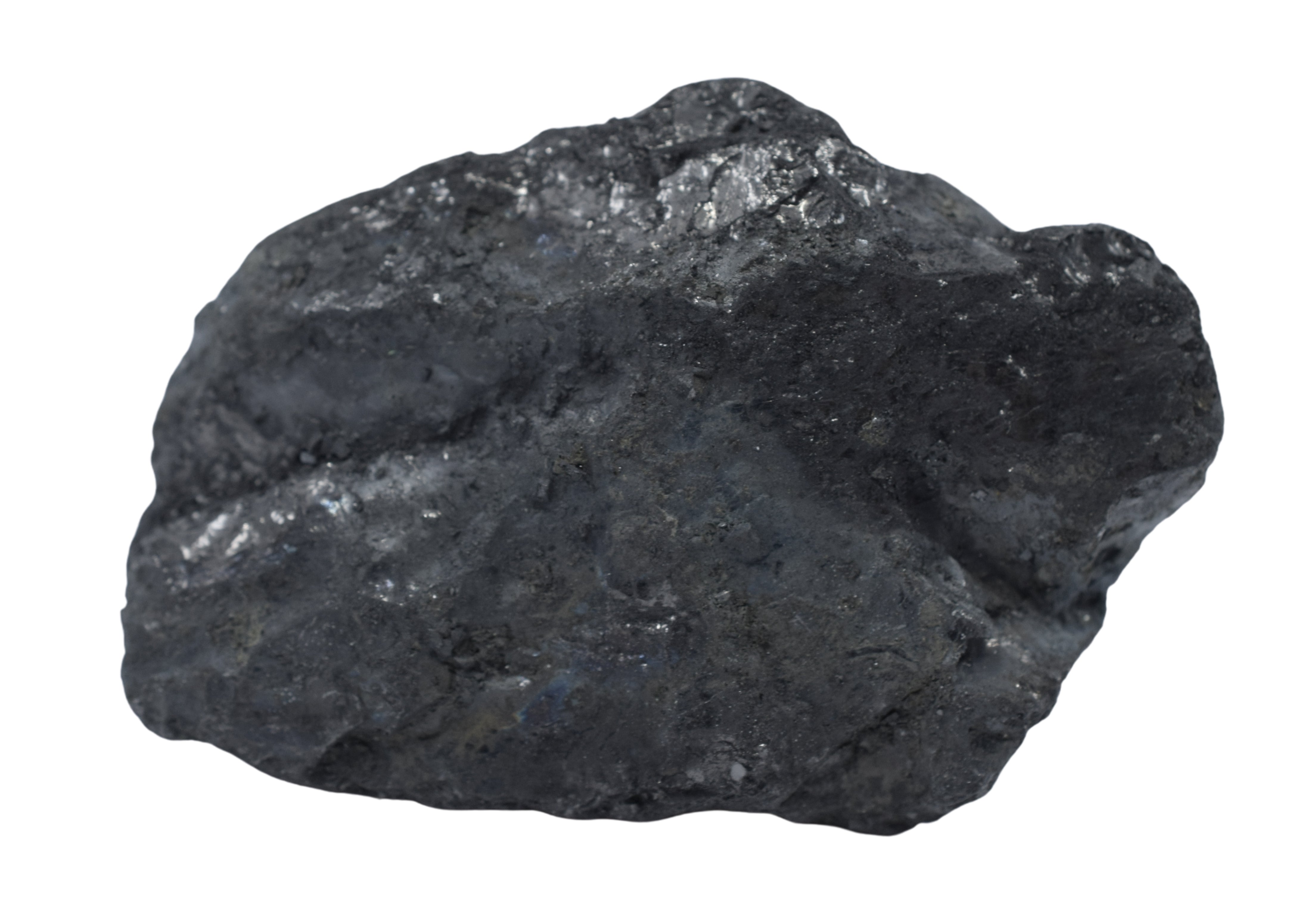 Raw Anthracite Coal Metamorphic Rock Hand Sample, Approx 3 inch