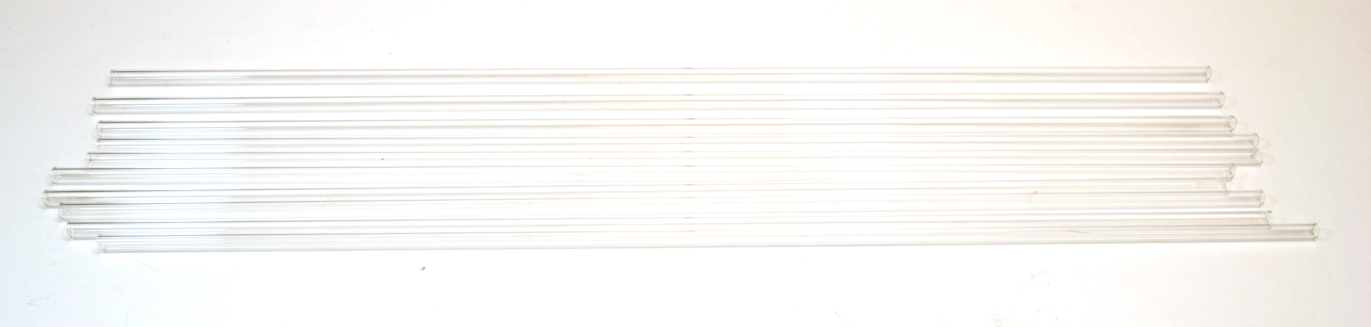 10-Pack Borosilicate Glass Tubing, 20 inch, 0.28 inch OD and 0.19 inch ID