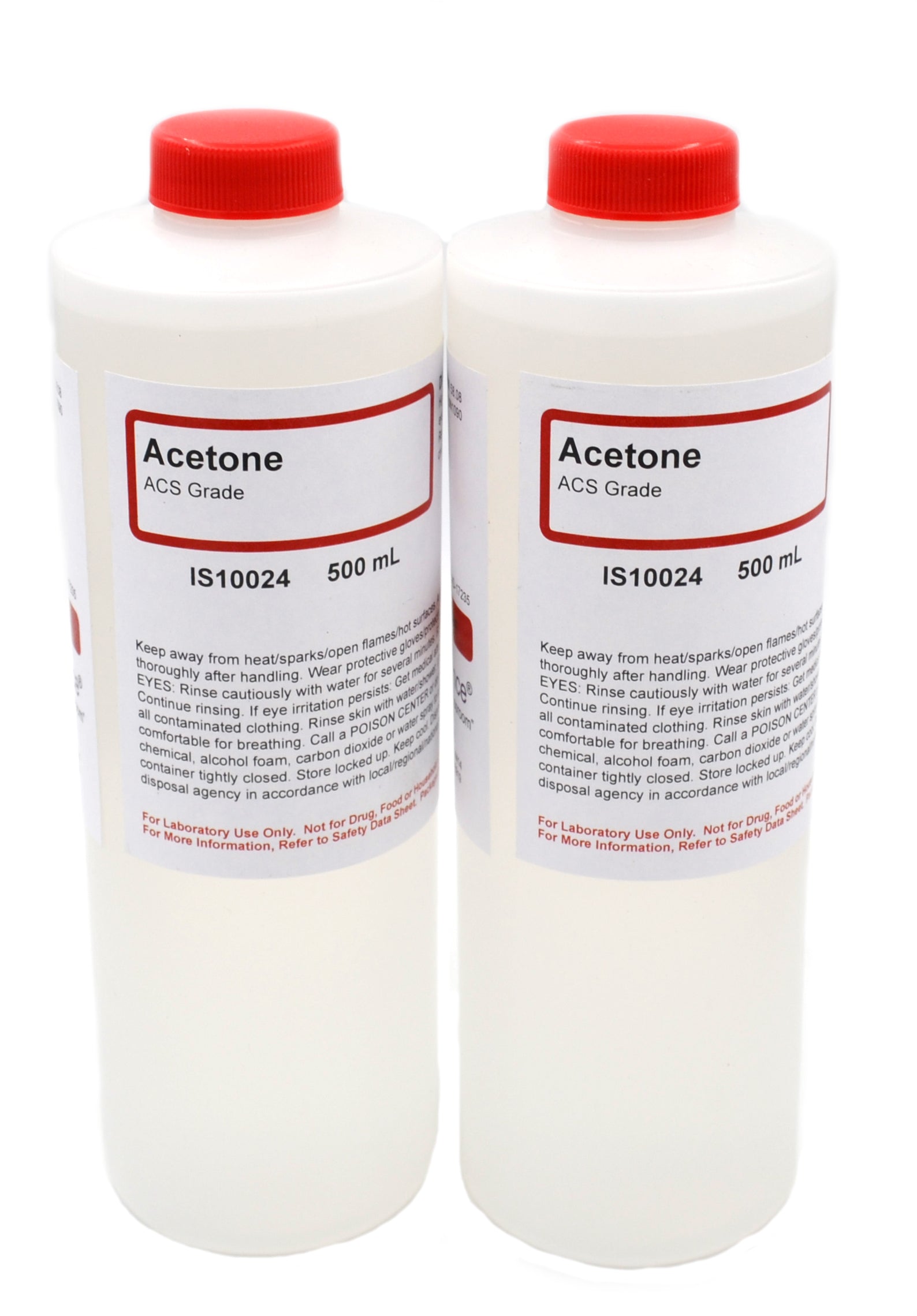 2-Pack ACS Grade Acetone, 500mL