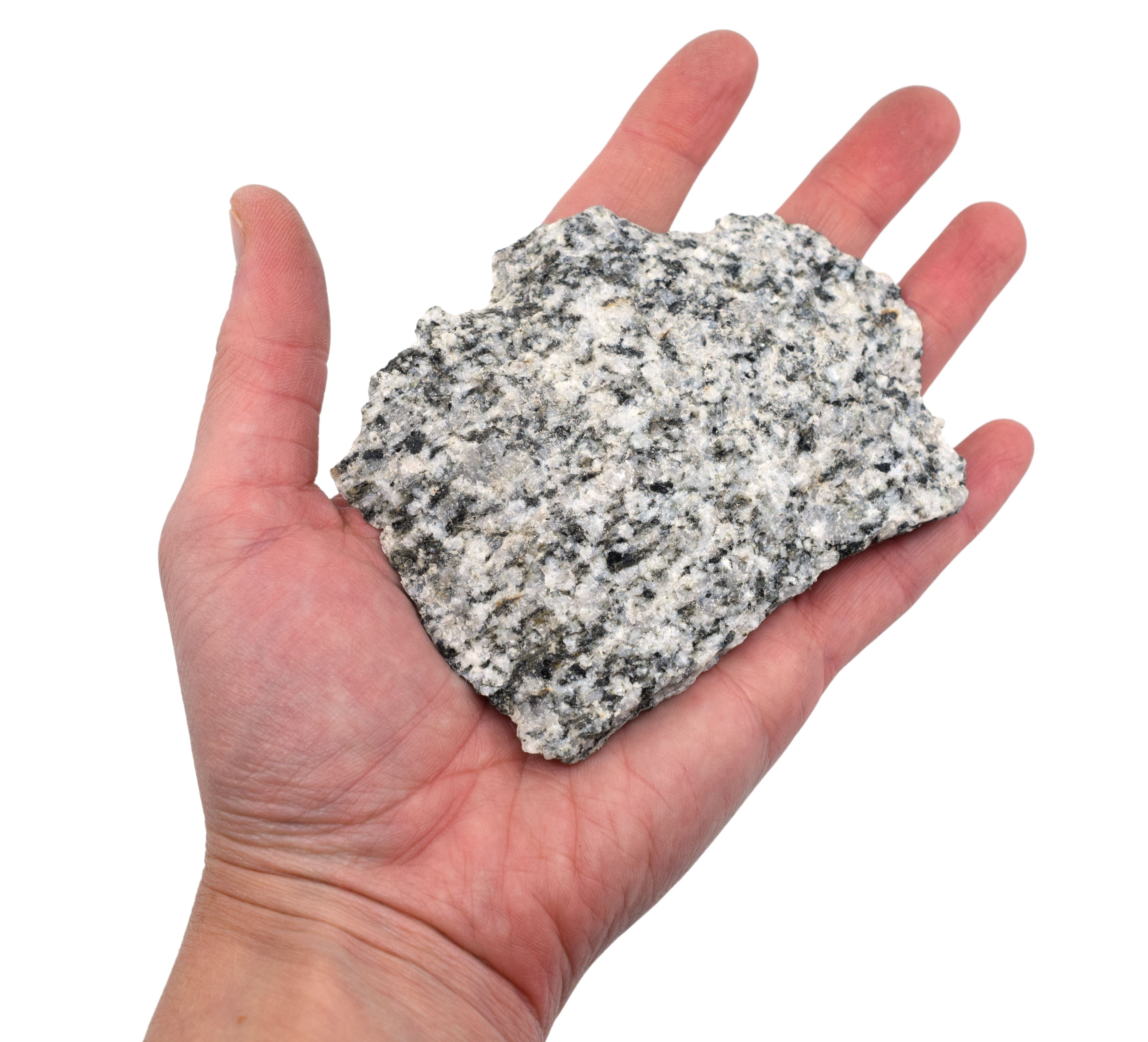 Raw Porphyritic Granite Igneous Rock Hand Sample, Approx 3 inch
