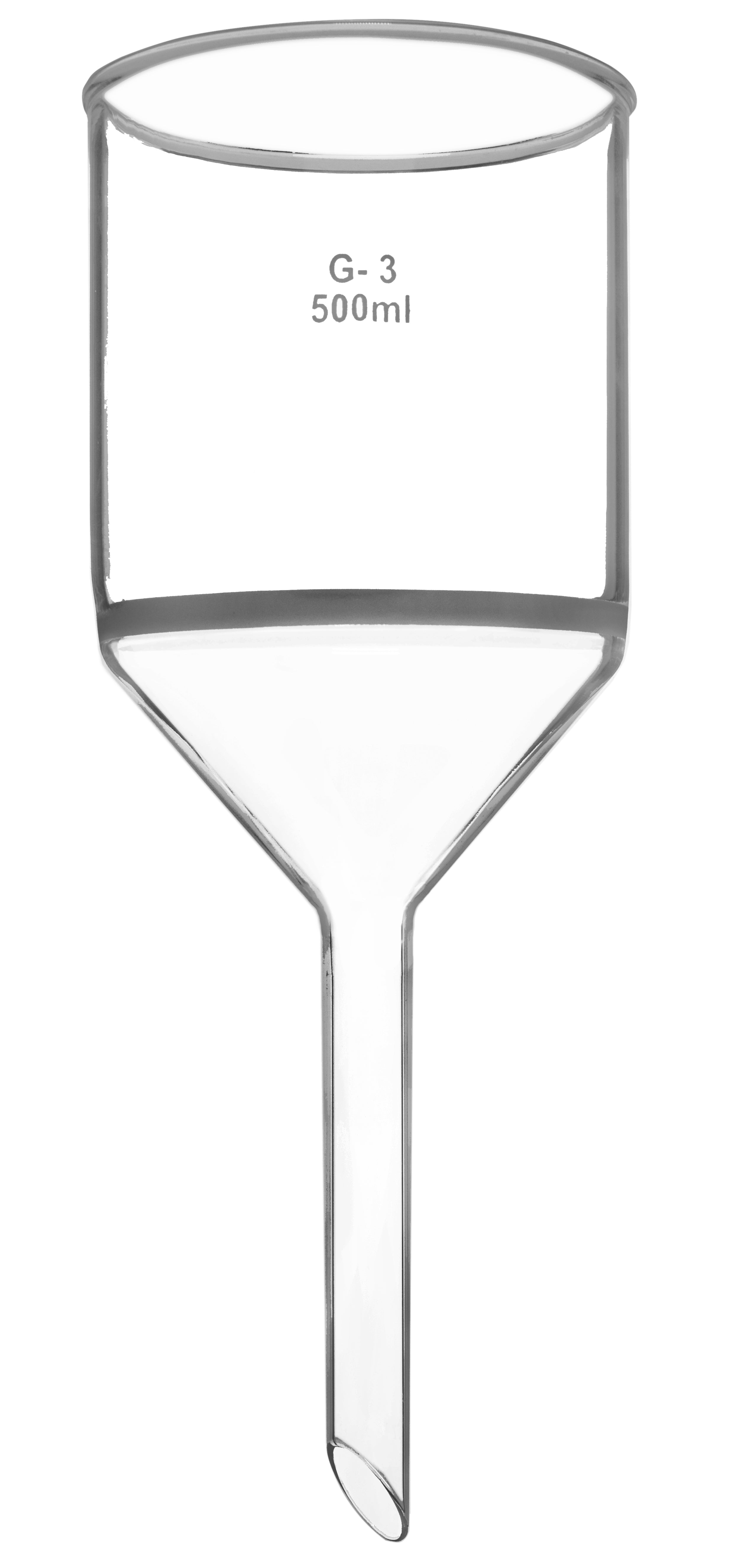 G-3 Porosity Borosilicate Glass Buchner Funnel with Plain Stem