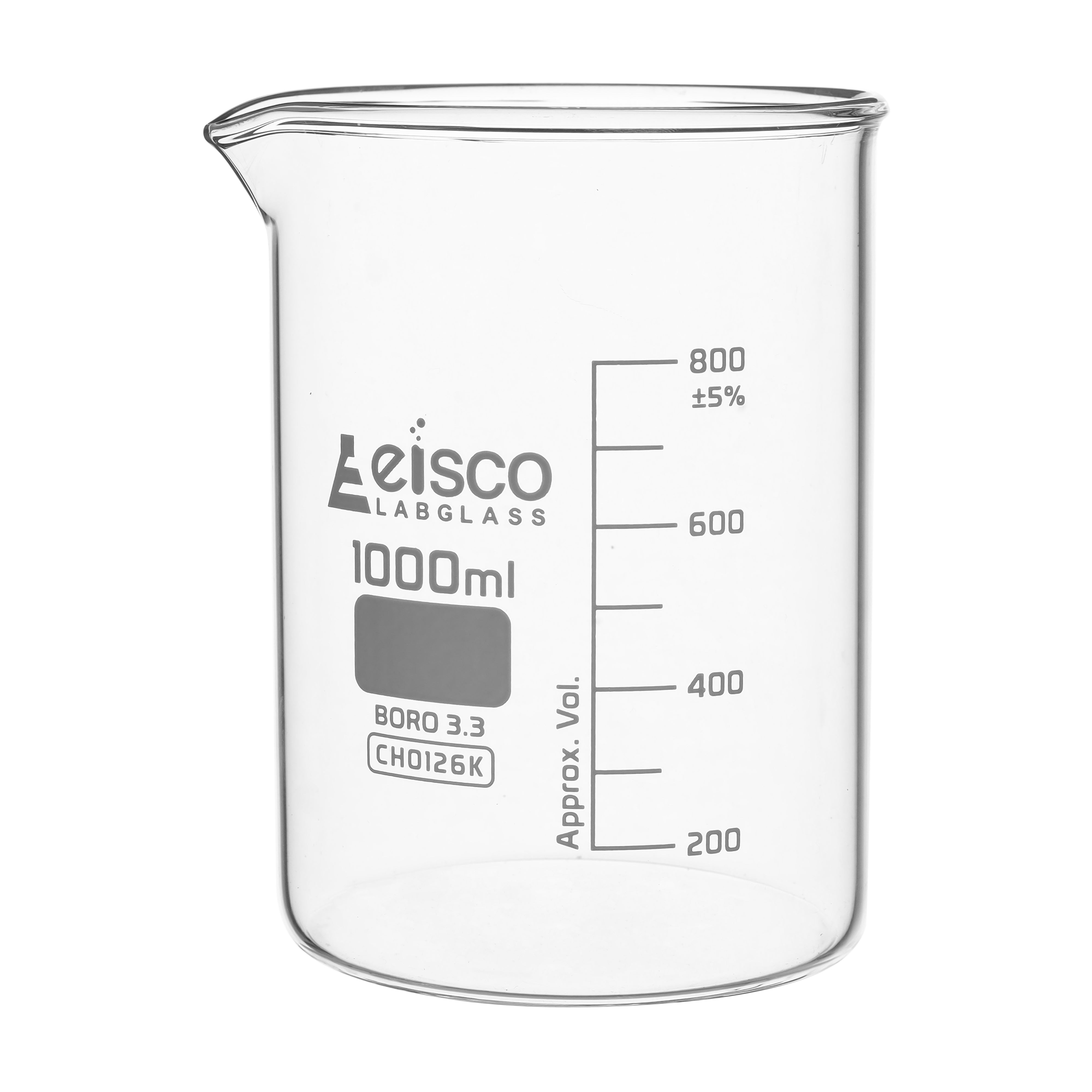 Low Form Borosilicate Glass Beaker with Spout