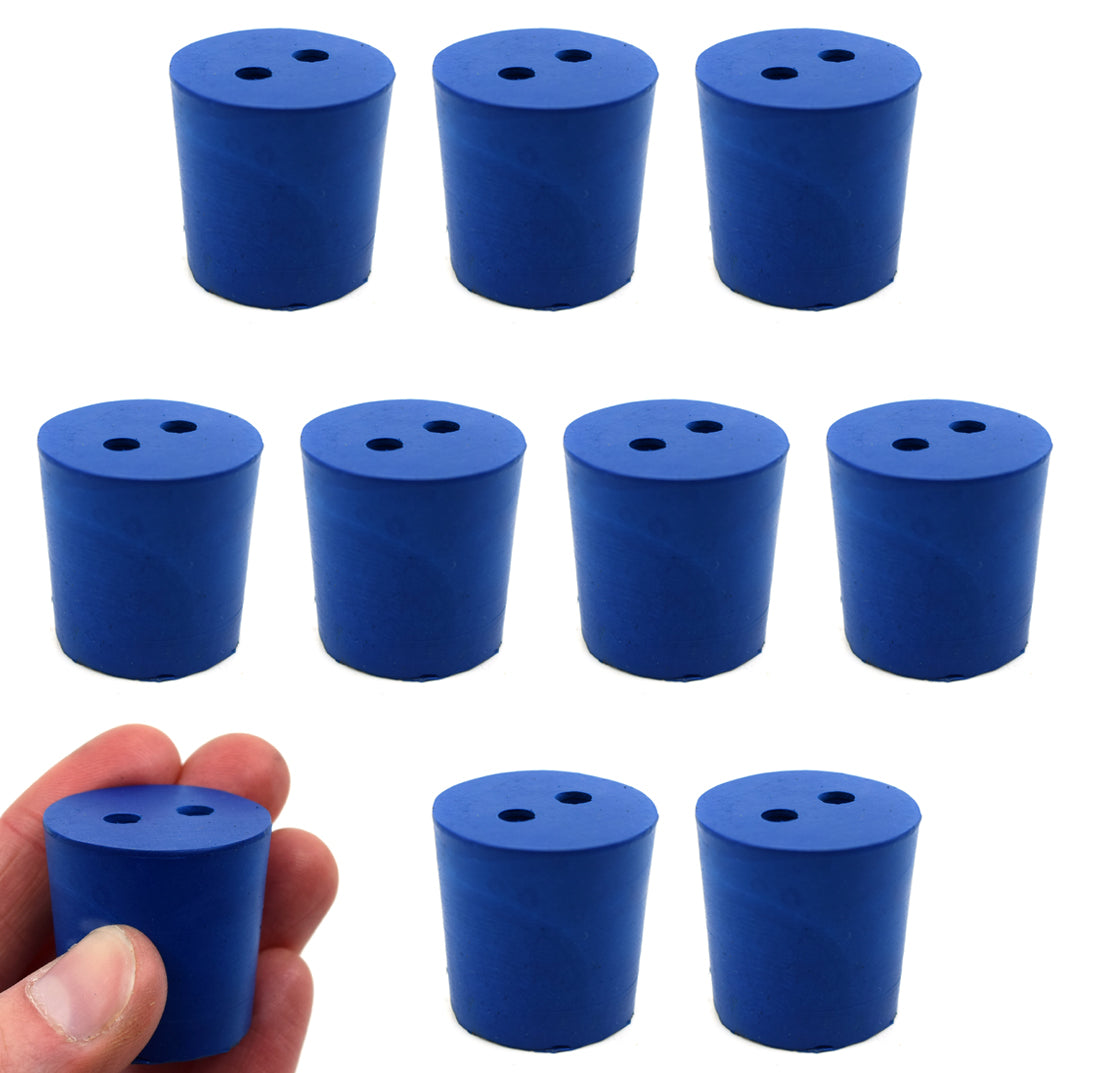Neoprene Stopper with 2 Holes, 10-Pack