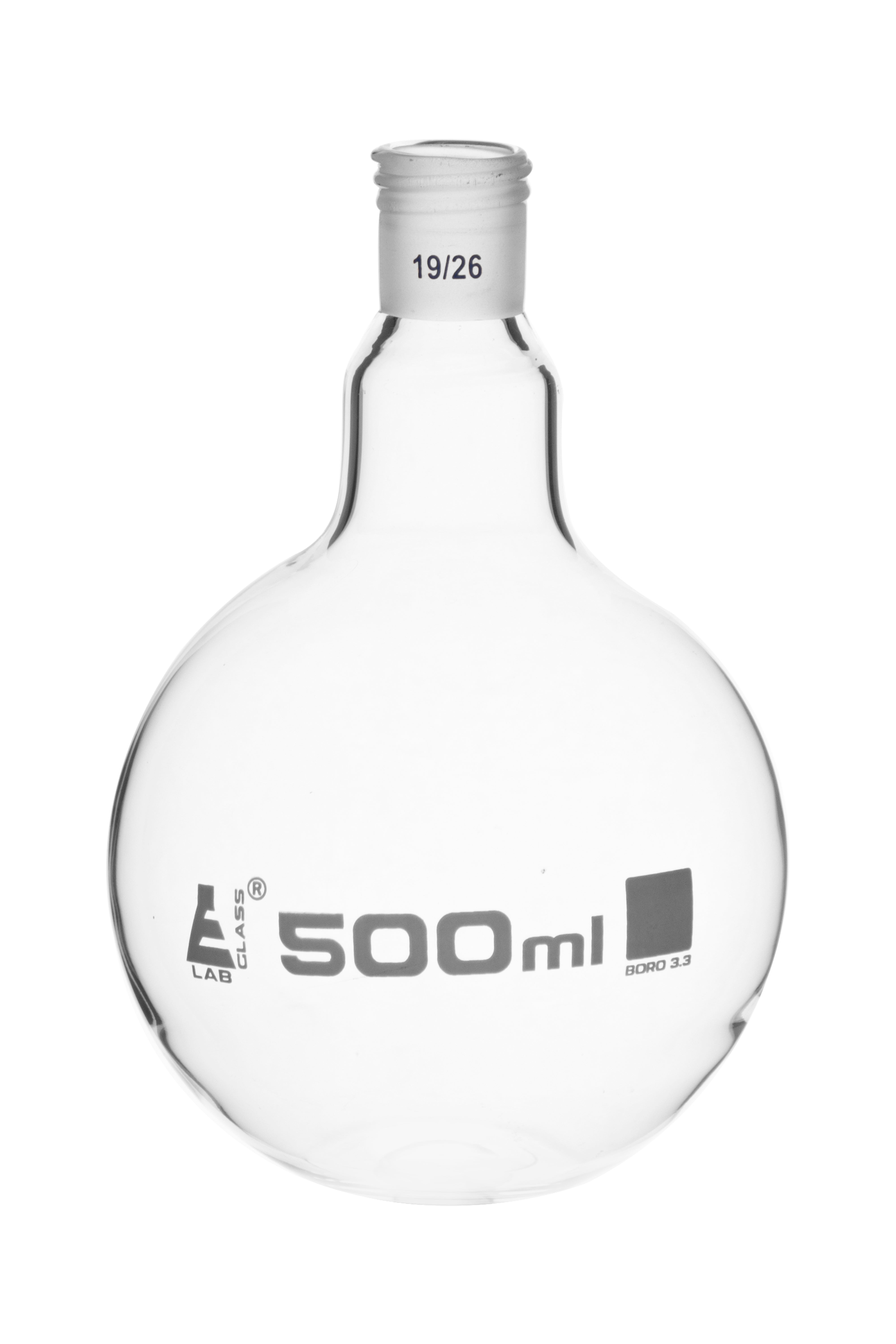 Flat Bottom Borosilicate Glass Boiling Flask with Threaded Joint