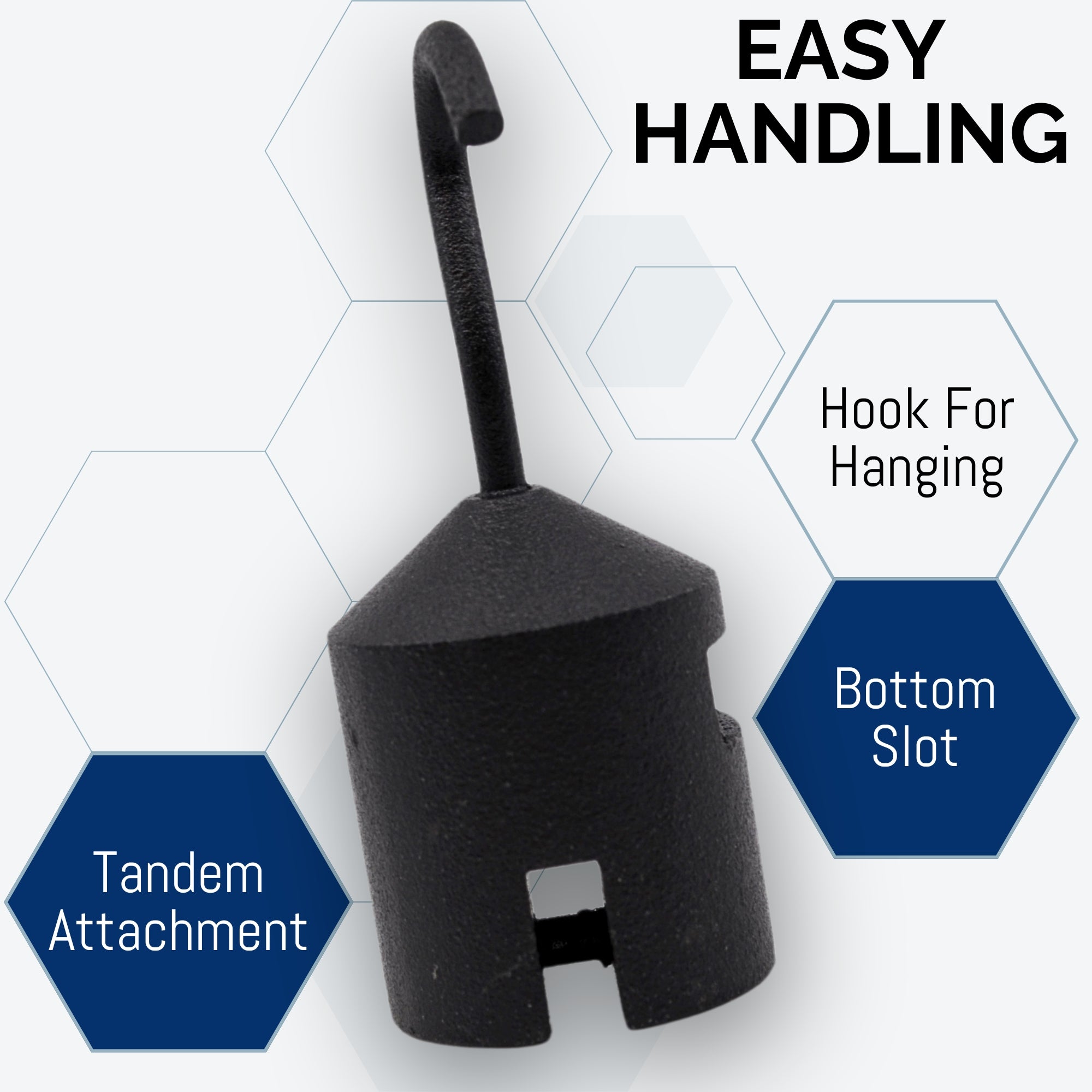 100g Iron Cylindrical Hooked Weight