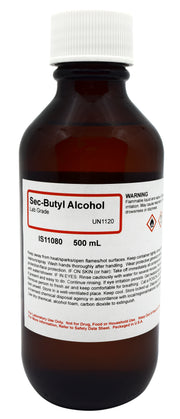 Laboratory Grade Sec-Butyl Alcohol, 500mL