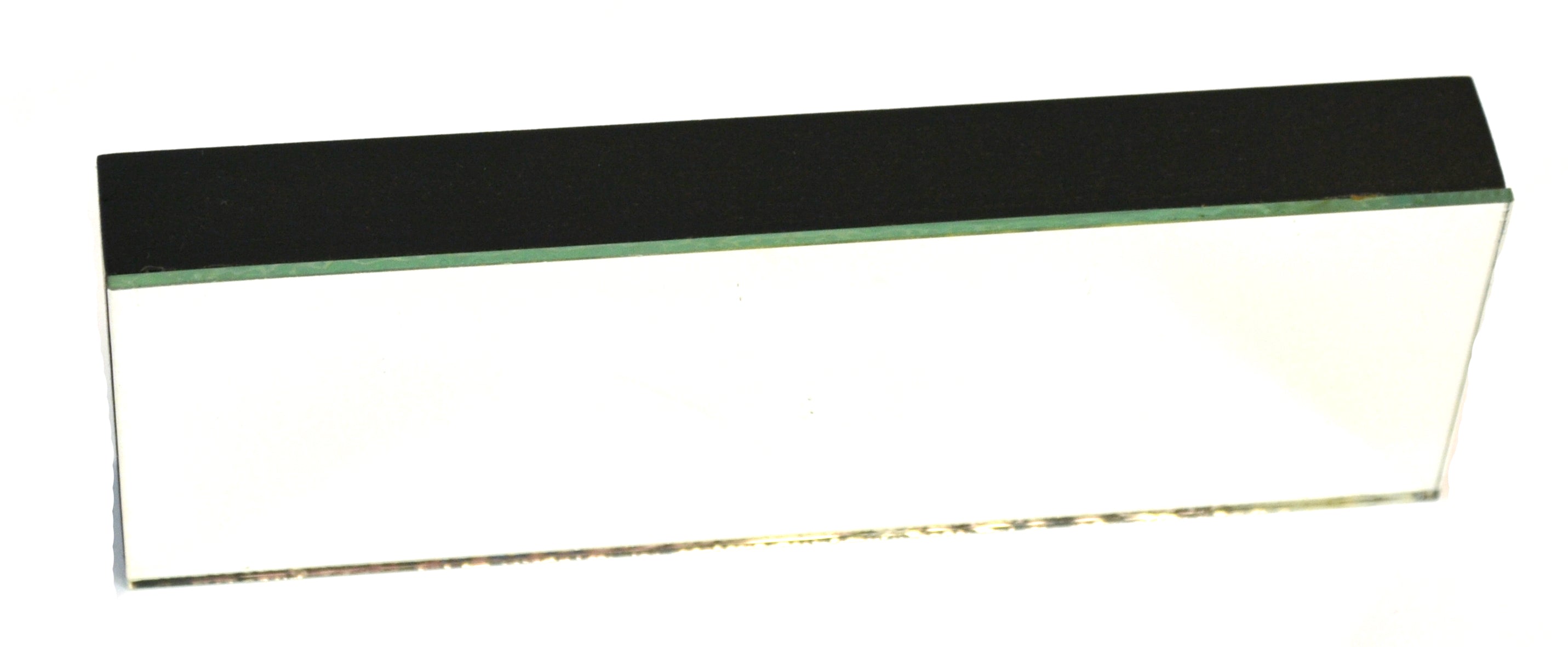 Mounted Plane Glass Mirror, 6 x 2 x 0.75"