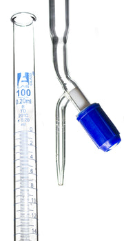 Class B Burette with PTFE Stopcock, 100mL, 0.2mL Graduations, 30.5 inch, Borosilicate Glass
