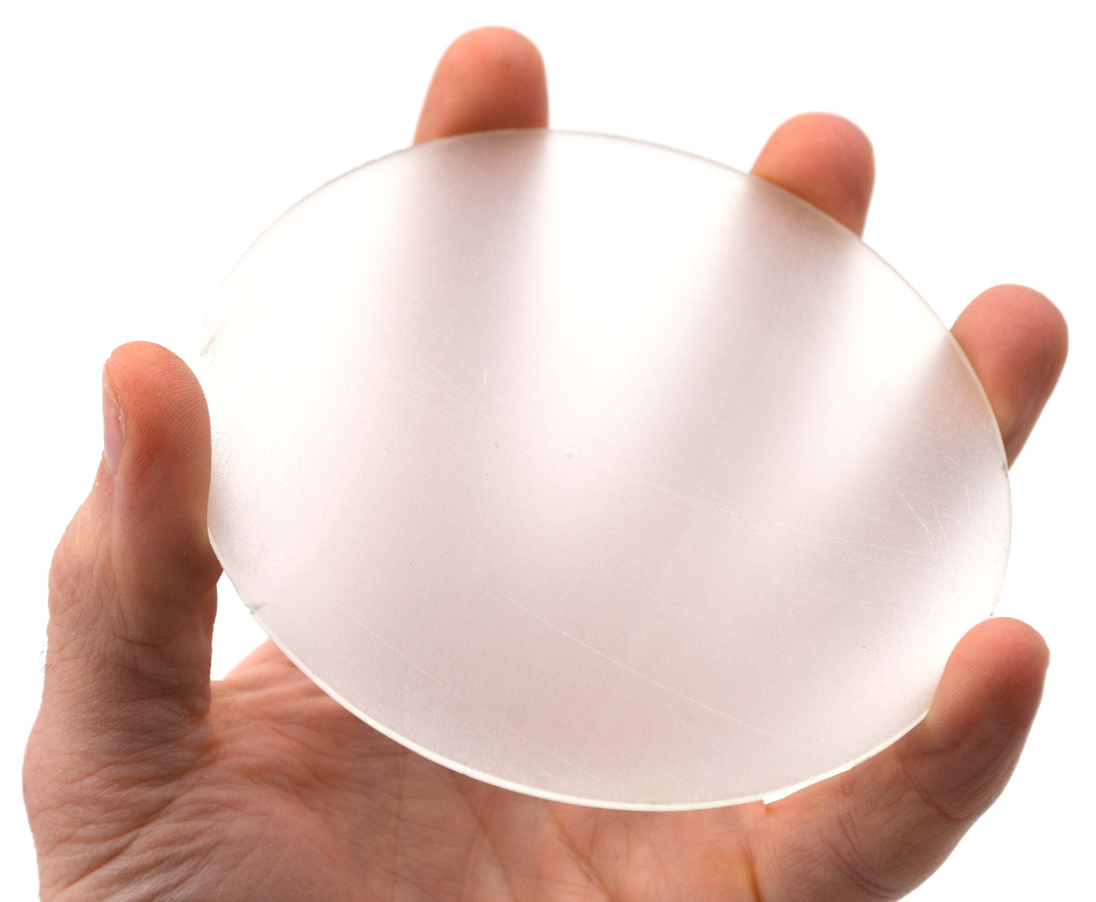 Frosted Glass Gas Jar Cover, 3.9 inch, 1.7mm Thick