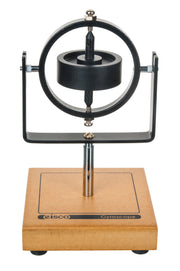 Premium Gyroscope and Gimbal Cradle on Wooden Base