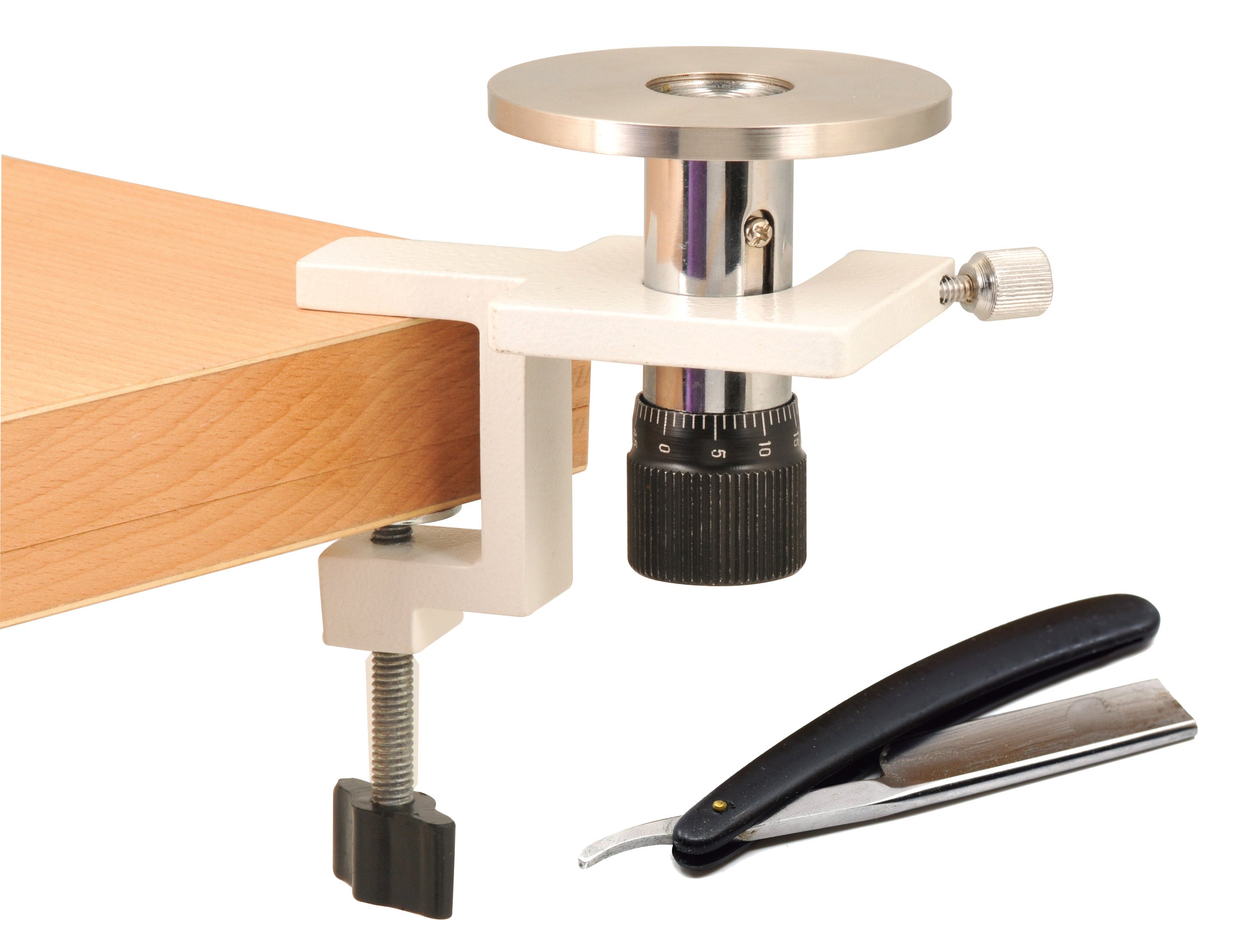 Hand and Table Microtome with Wooden Case, 10 Micron Resolution