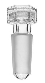 Hexagonal Hollow Stopper with Round End, 10/19, Borosilicate Glass