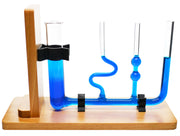 Liquid Level Apparatus on Wooden Base, 8.5 x 5.5"