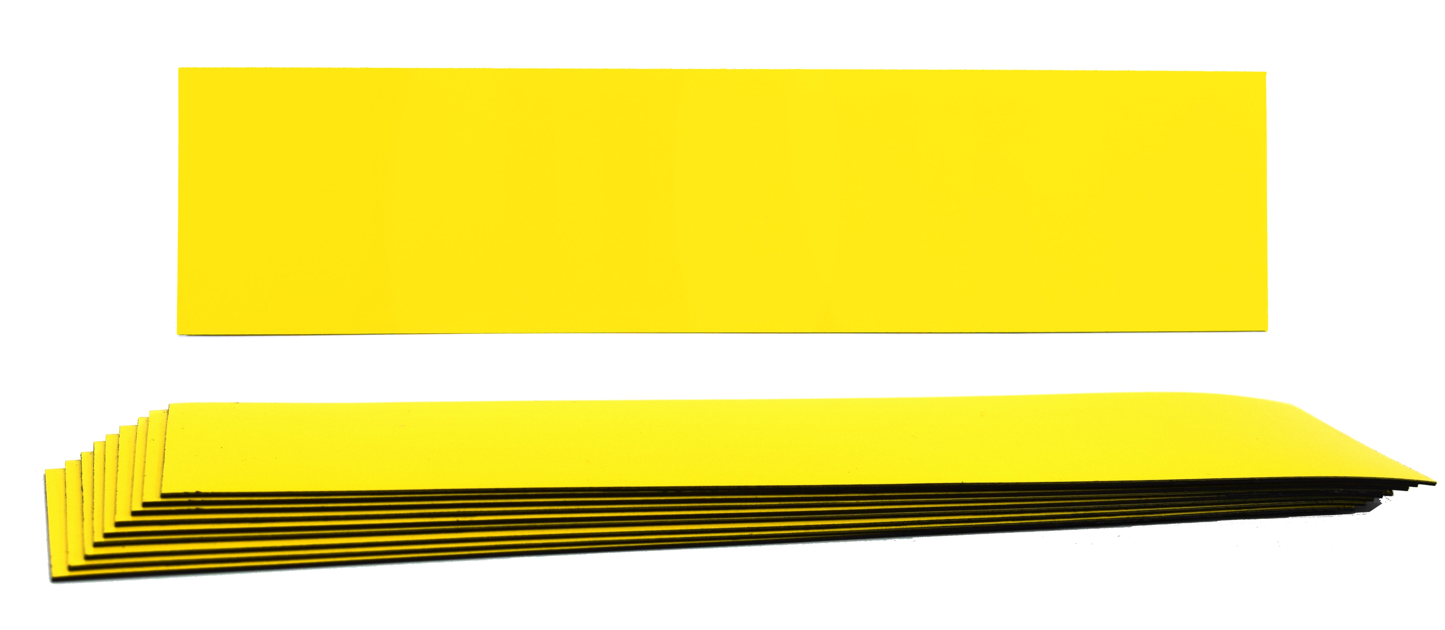 Lockdown Magnetic Strips, Yellow, 8 x 2", 10-Pack