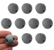 Gray Molecular Model Atom, 2.2cm, 4 Holes, 10-Pack