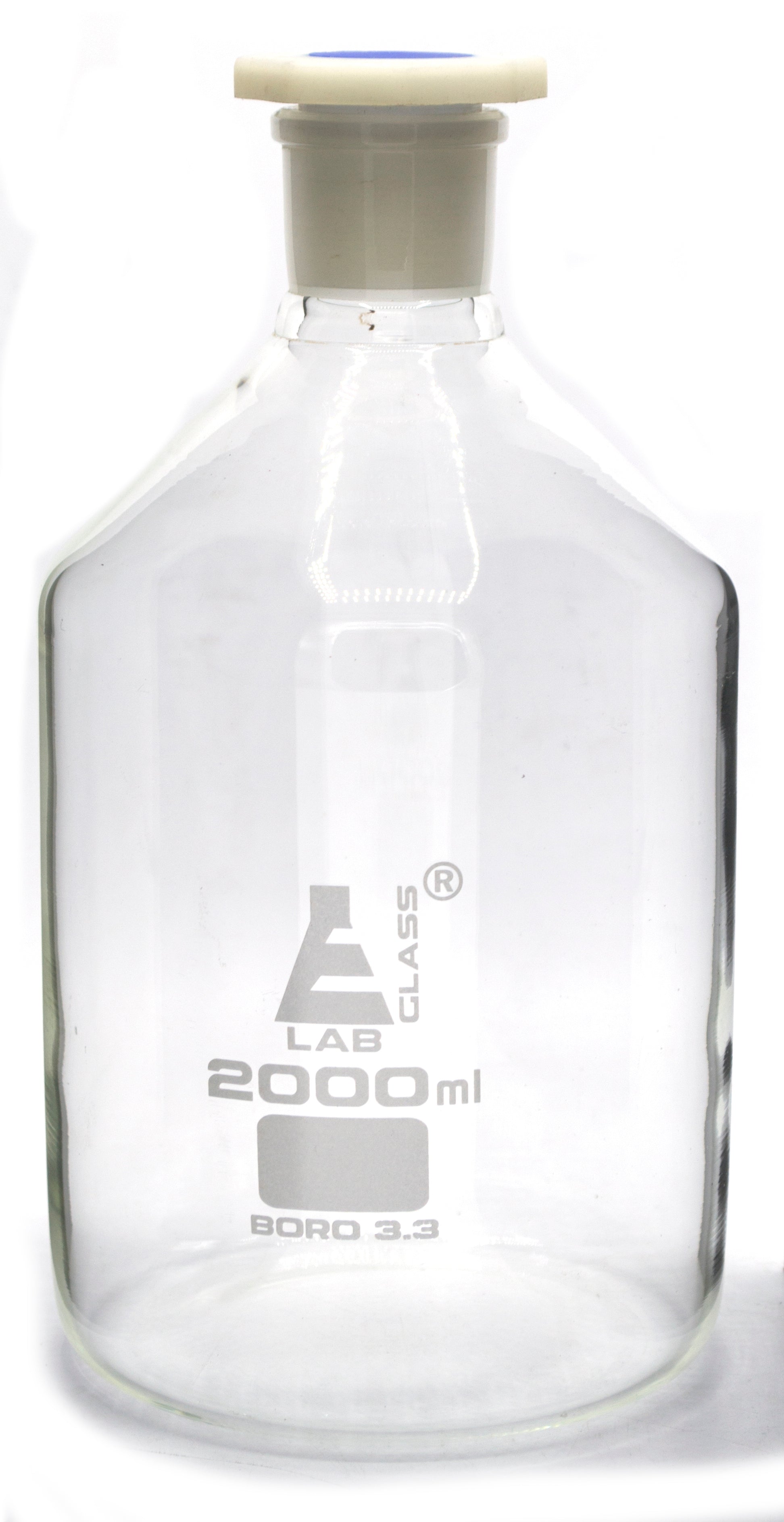 Borosilicate Glass Reagent Bottle with Acid-Proof Polypropylene Stopper