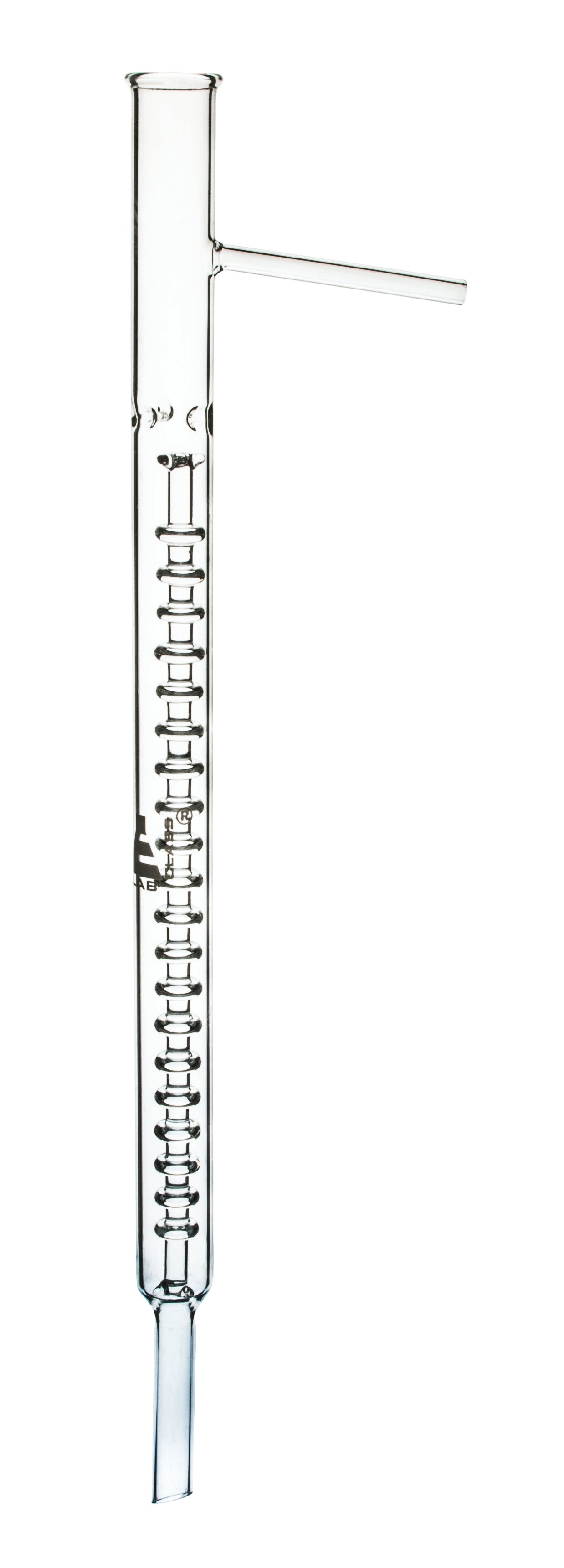 20-Disc Fractional Distillation Column with Side Arm and Movable Center Rod, 19.25 inch, Borosilicate Glass