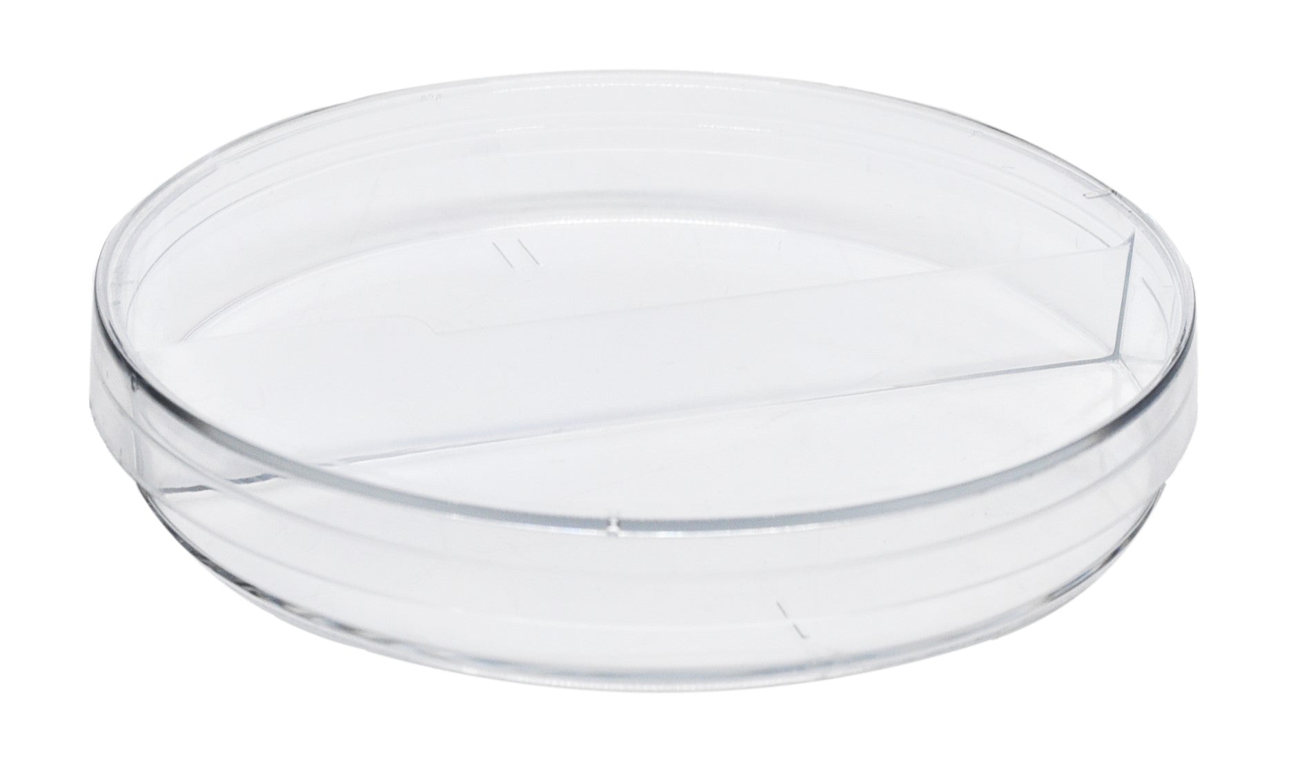 25-Pack Sterile 2-Compartment Triple-Vented Polystyrene Petri Dishes, 90mm
