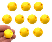 Yellow Molecular Model Atom, 2.2cm, 2 Holes, 10-Pack