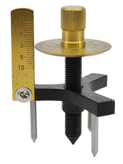 Spherometer with Brass Dial Head and 3 Stainless Steel Legs, 2.5"