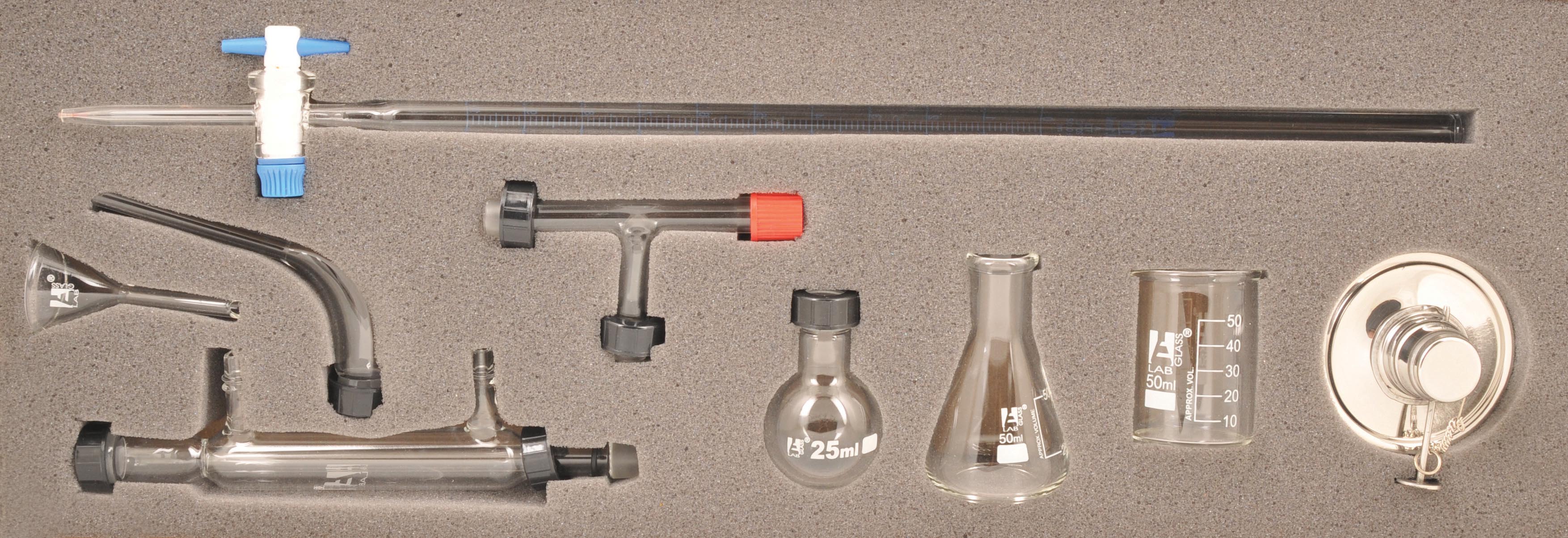 9-Piece Micro Glass Distillation Kit, 25mL, Borosilicate Glass