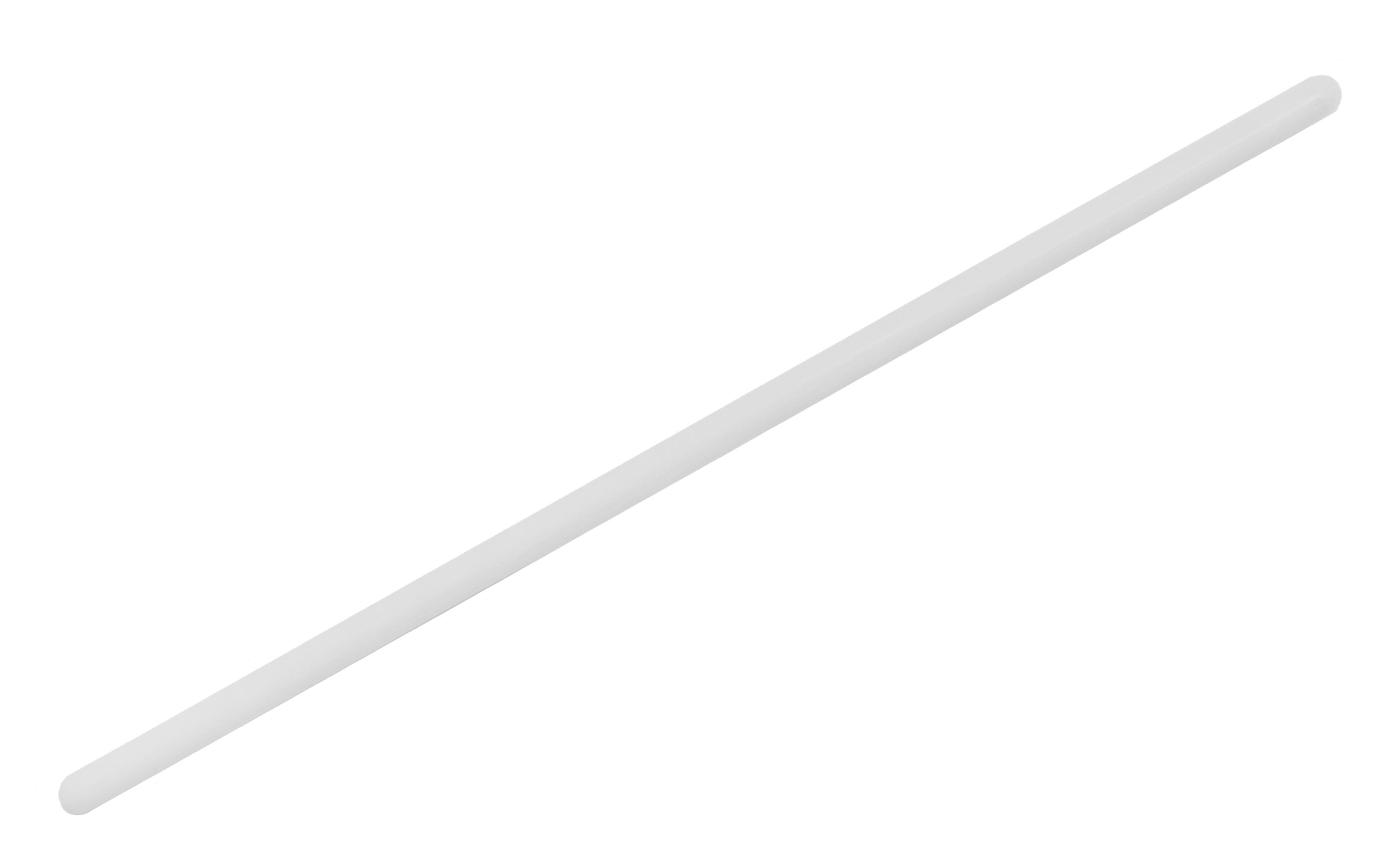 9.8" Polypropylene Stirring Rods with Rounded Ends, 7mm, 12-Pack