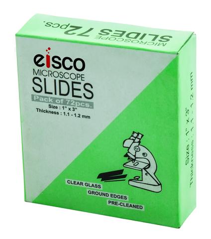 Plain Microscope Slides, 1 x 3", 72-Pack