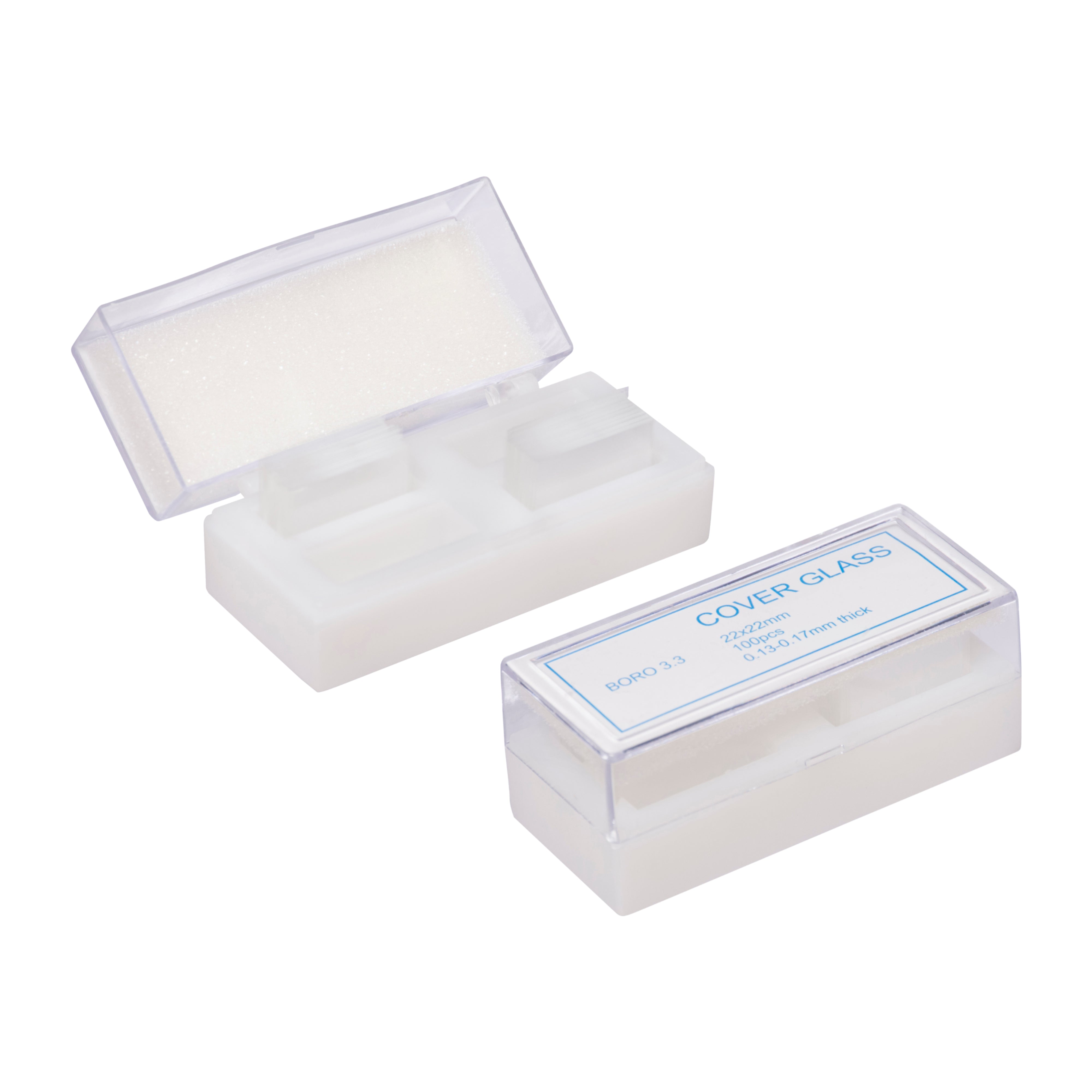 Premium Borosilicate Glass Microscope Coverslip, 100-Pack