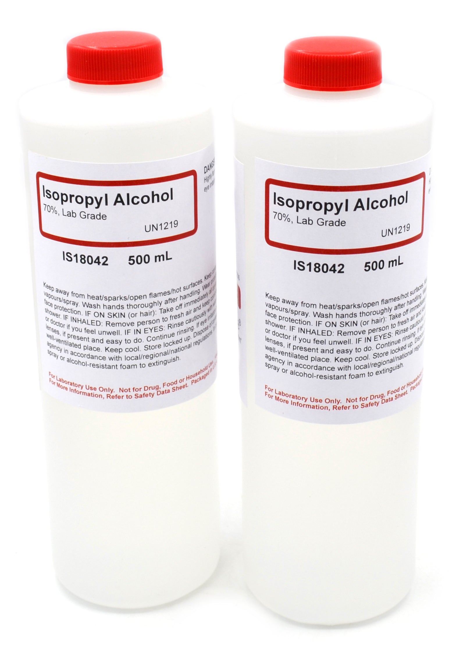 2-Pack Laboratory Grade 70% Isopropyl Alcohol, 500mL