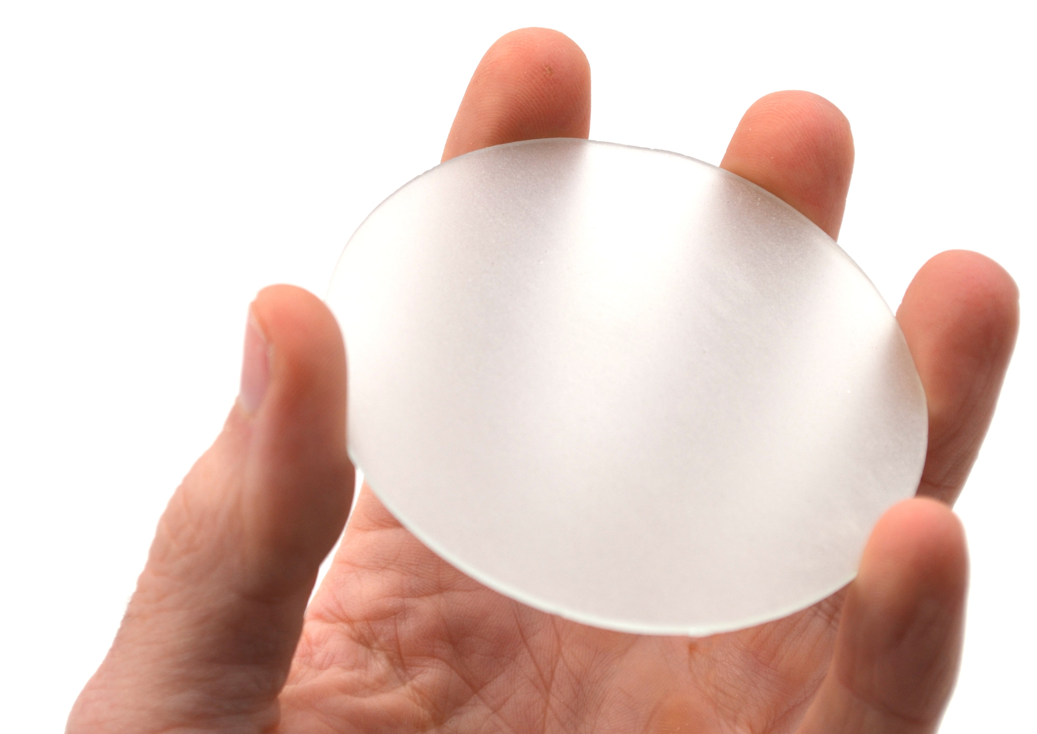 Frosted Glass Gas Jar Cover, 3 inch, 1.7mm Thick