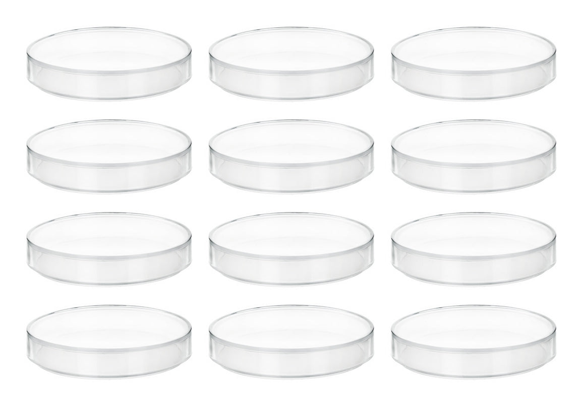 Translucent Polypropylene Petri Dish with Lid, 12-Pack