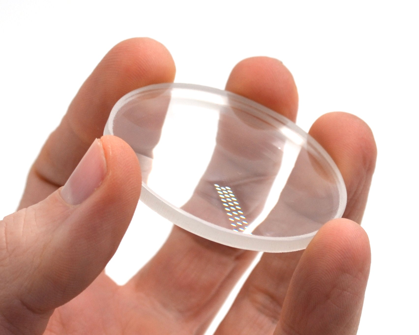 Double Concave Glass Lens, 50mm Diameter, 250mm Focal Length, 3mm Thick
