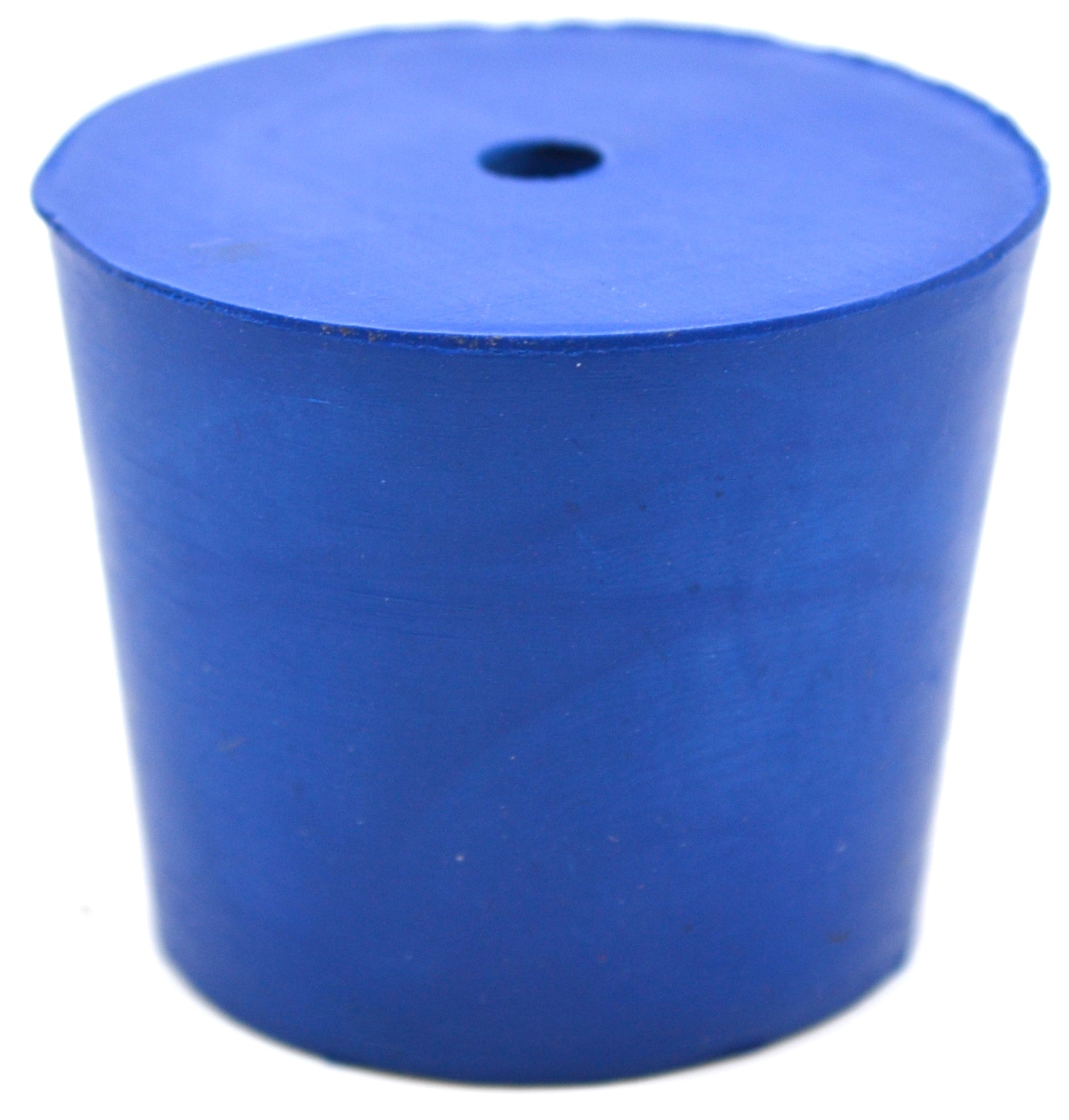 Neoprene Stopper, 1 Hole - Blue, Size: 40mm Bottom, 49mm Top, 40mm Length - Pack of 10