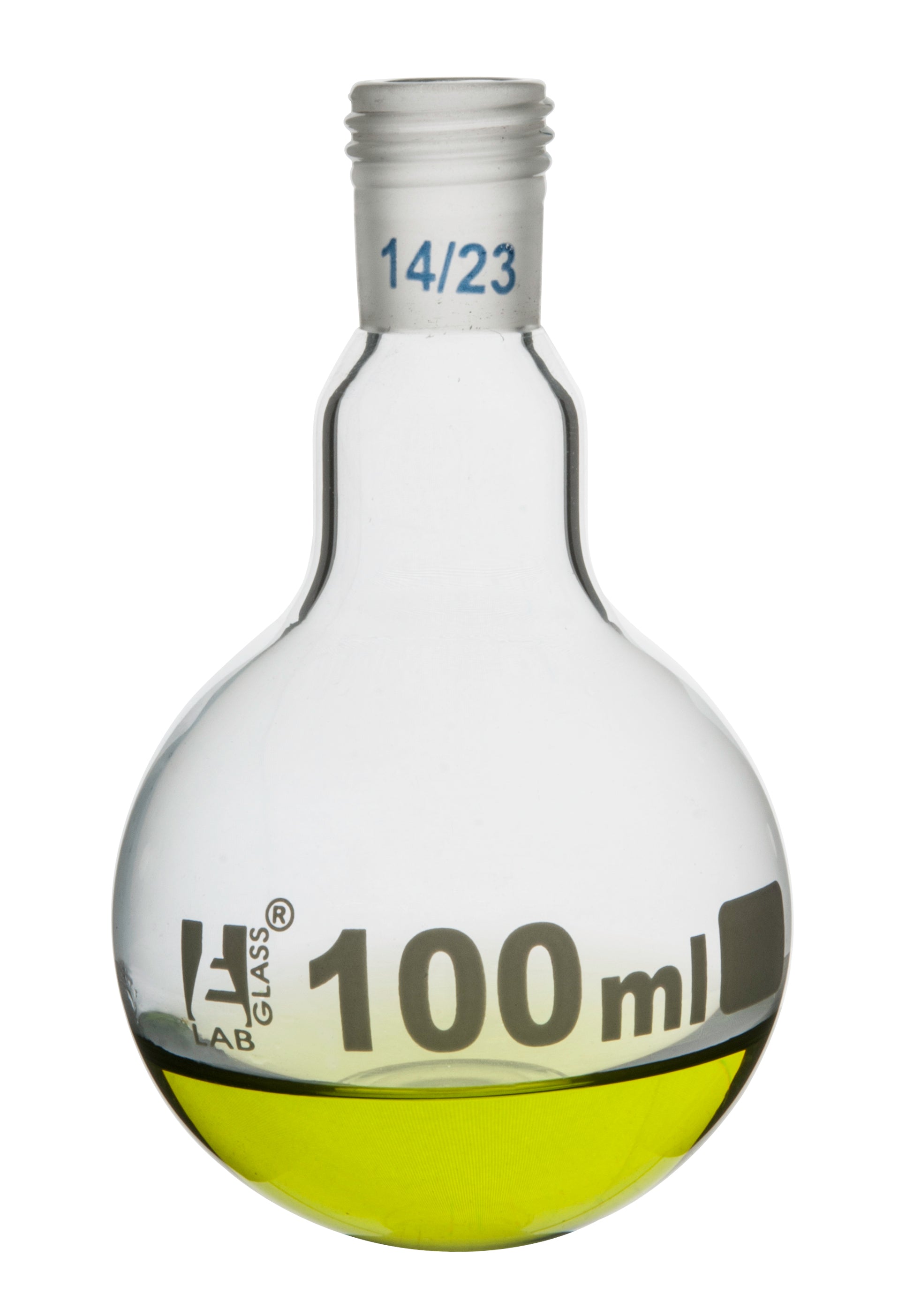 Round Bottom Borosilicate Glass Boiling Flask with Threaded Joint