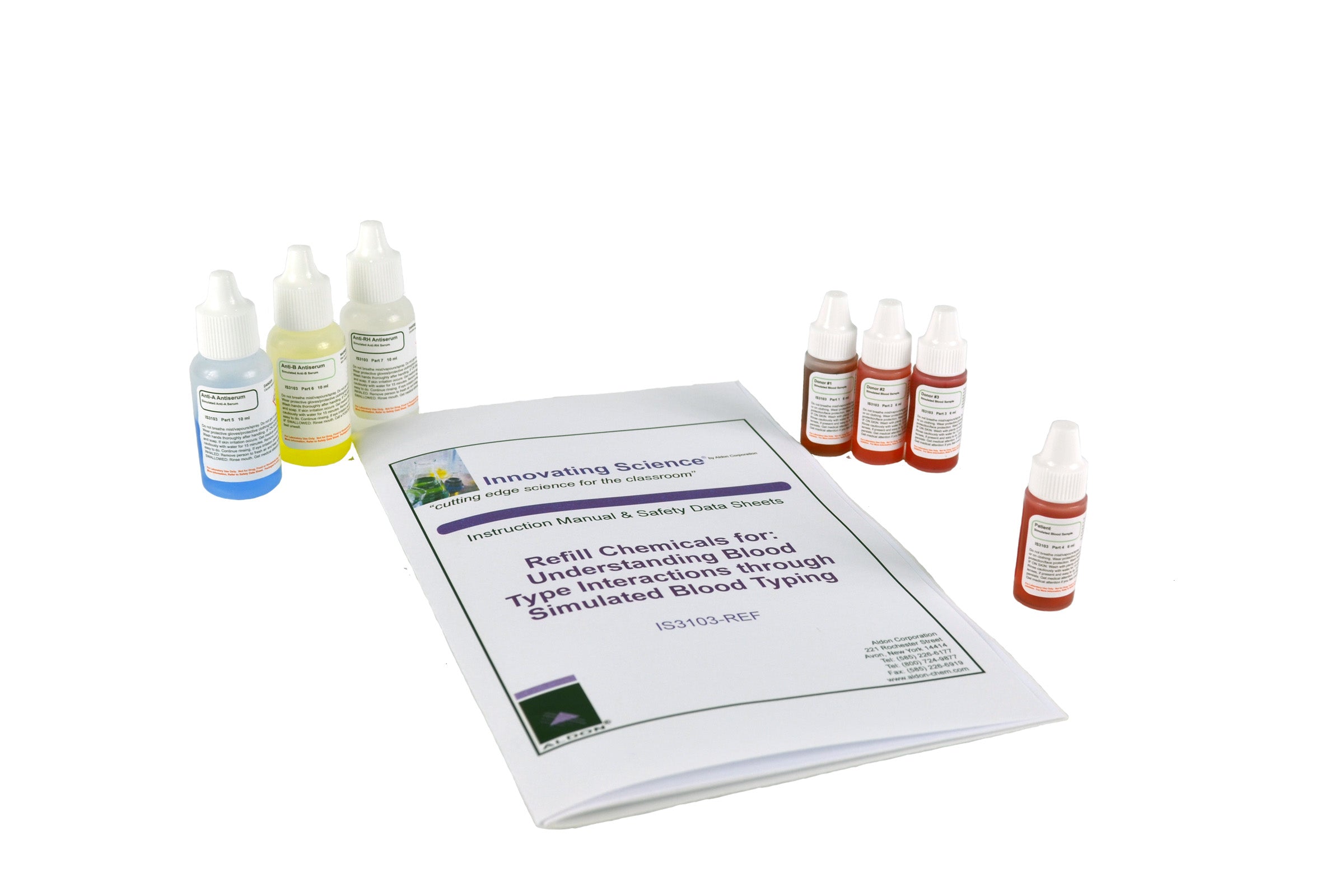 Understanding Blood Type Interactions Simulated Blood Typing Refill Kit