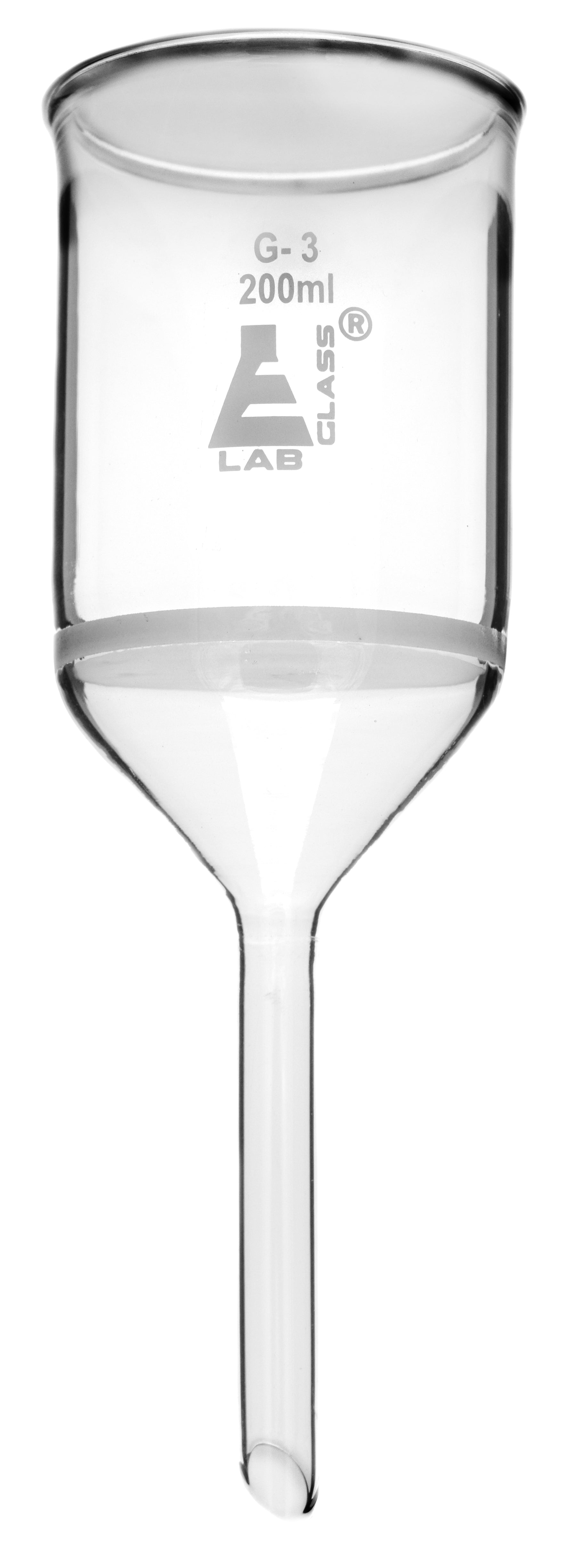 G-3 Porosity Borosilicate Glass Buchner Funnel with Plain Stem