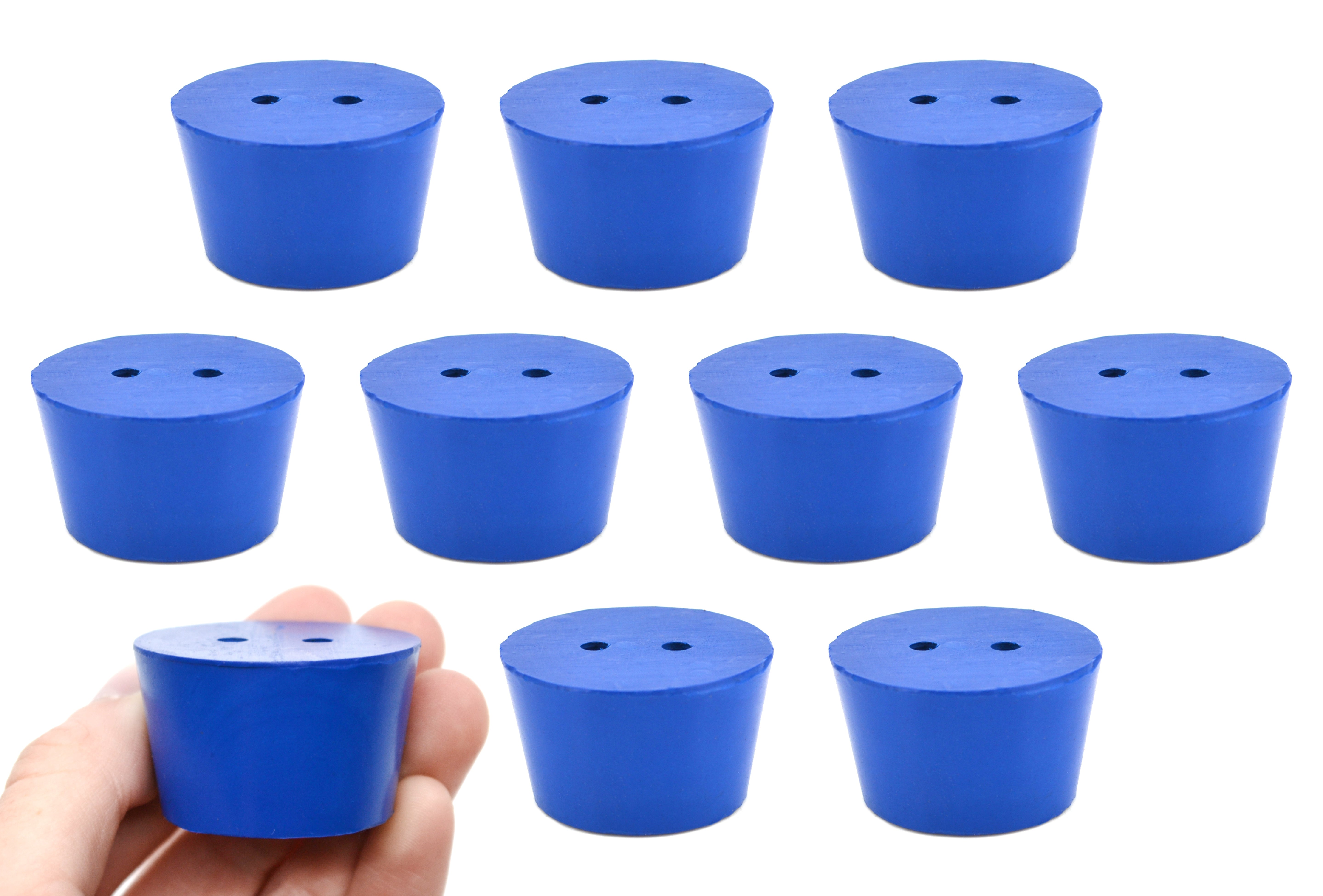 Neoprene Stopper with 2 Holes, 10-Pack