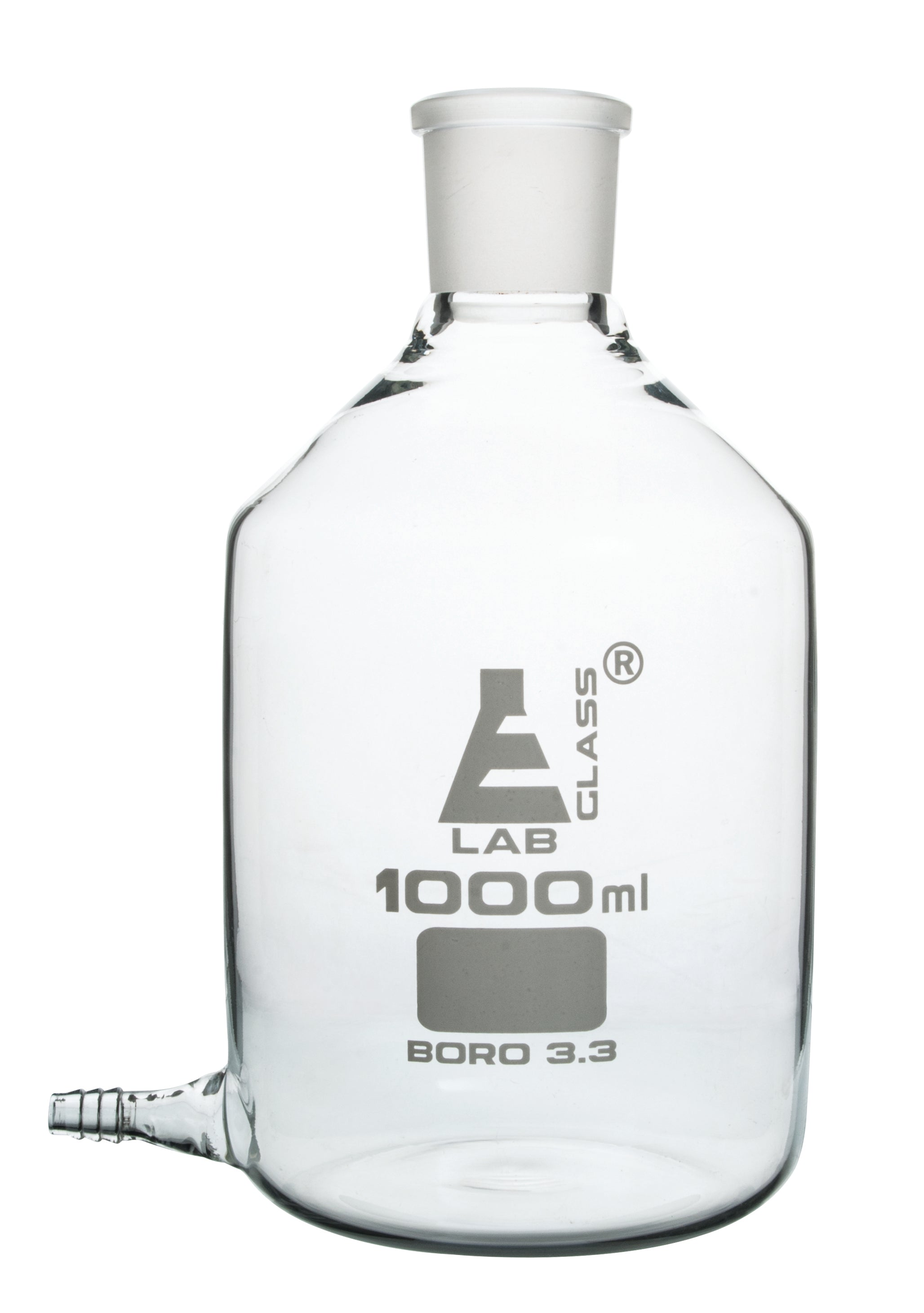 Aspirator Bottle, 1000mL - With Outlet - Borosilicate Glass